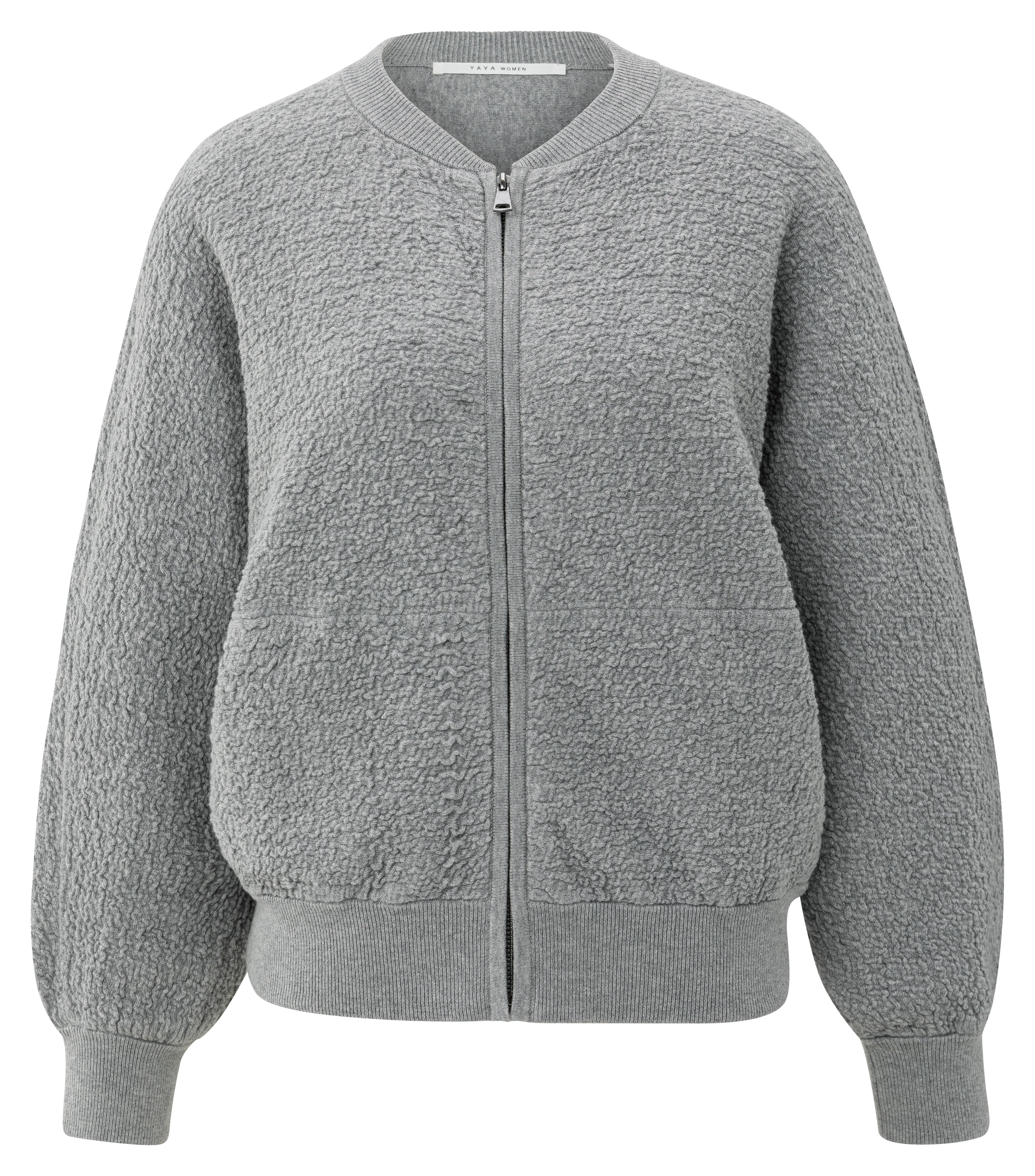 YAYA | Textured Knitted Bomber