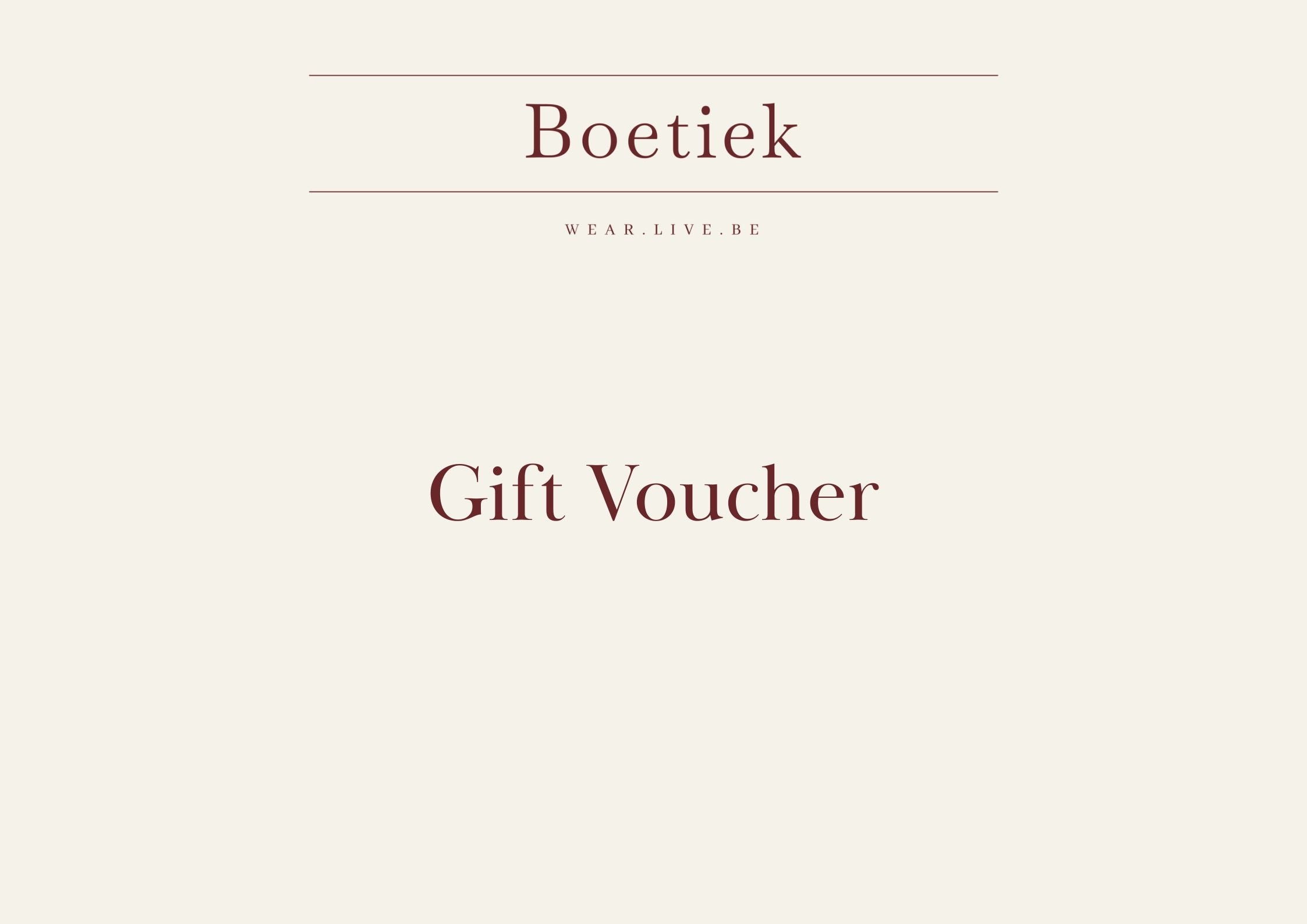 Boetiek | Digital Gift Voucher