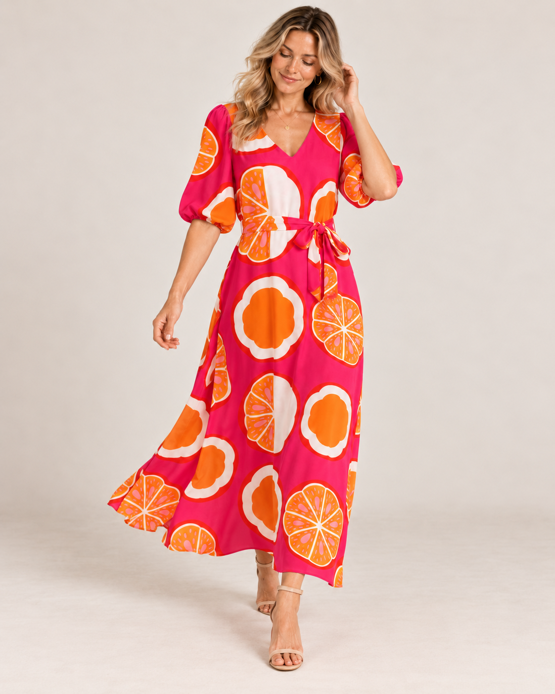 Smashed Lemon | Dress in Pink Multicolour