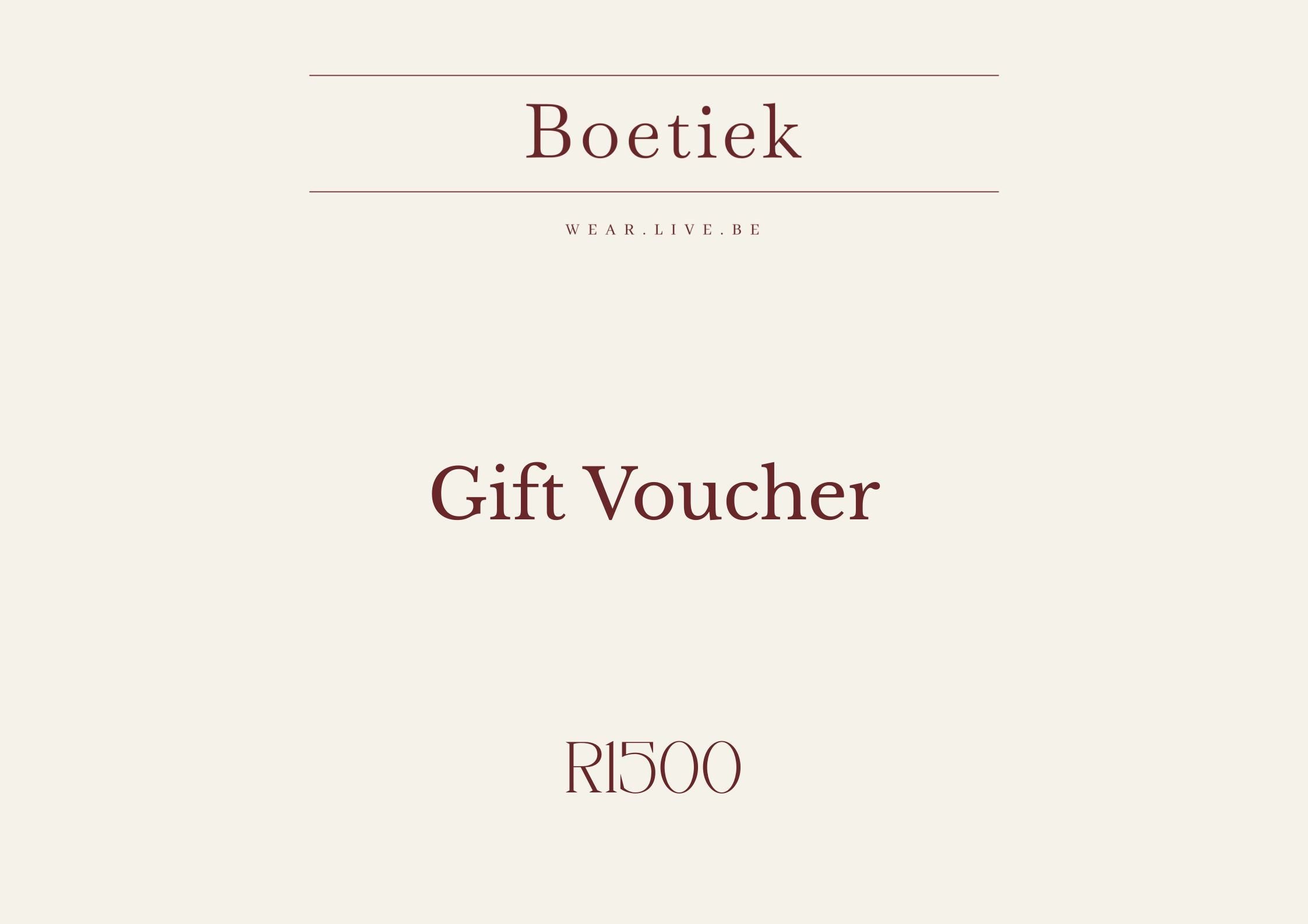 Boetiek | Digital Gift Voucher