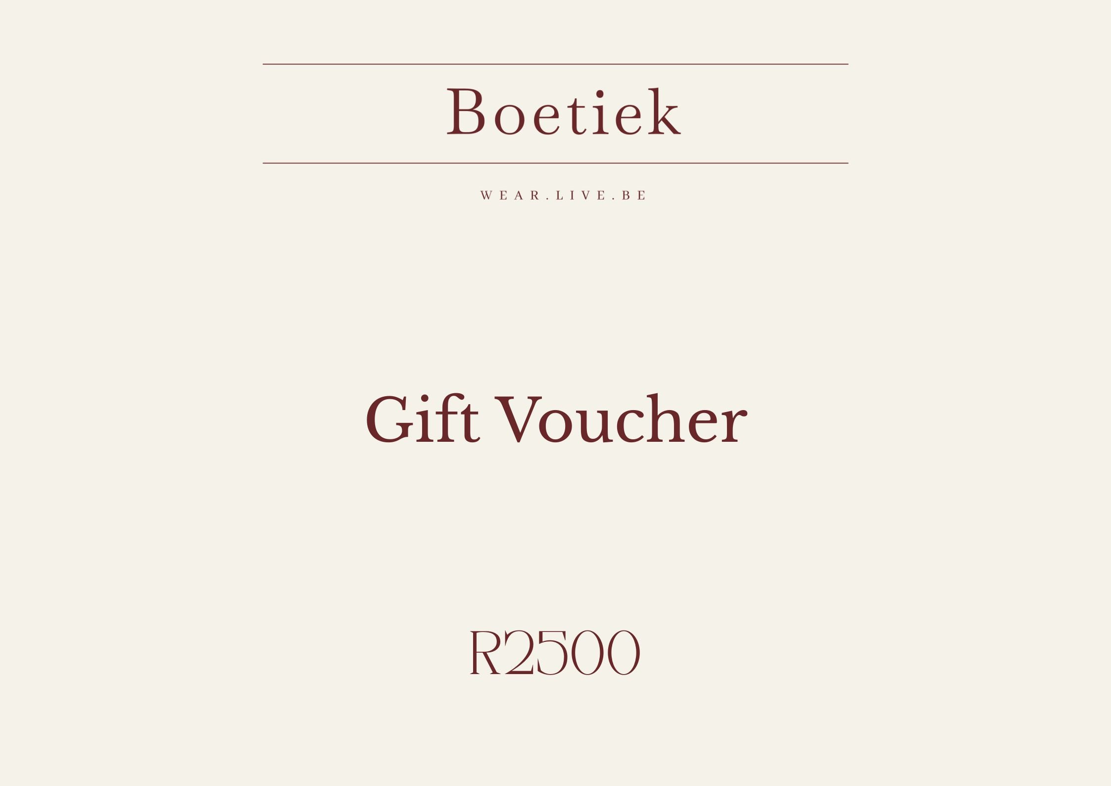 Boetiek | Digital Gift Voucher