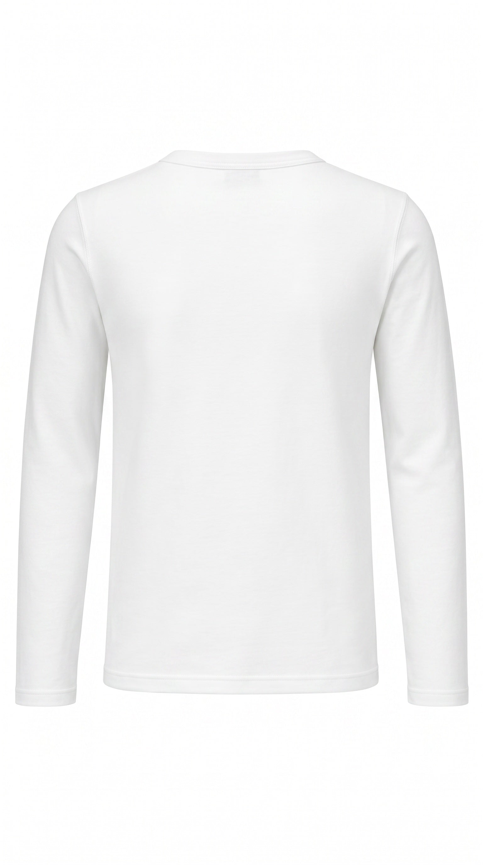 A Gordon Smith long sleeve crew neck tee in ivory, crafted from soft brushed cotton with a clean and minimal silhouette.
