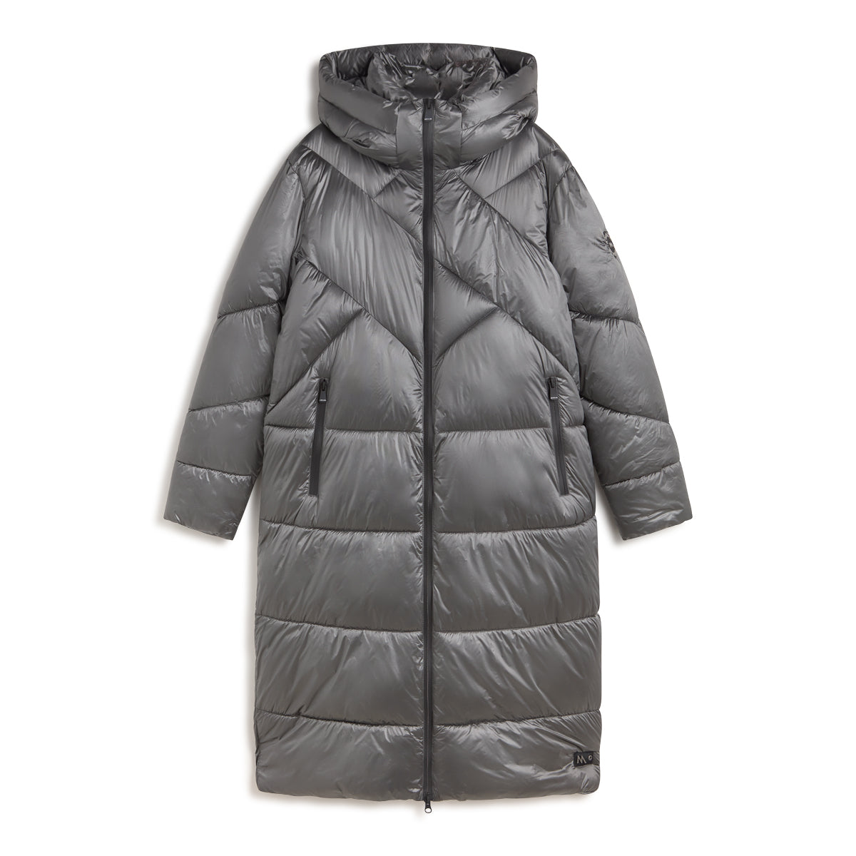 Andam | Long Puffer Parka in Silver