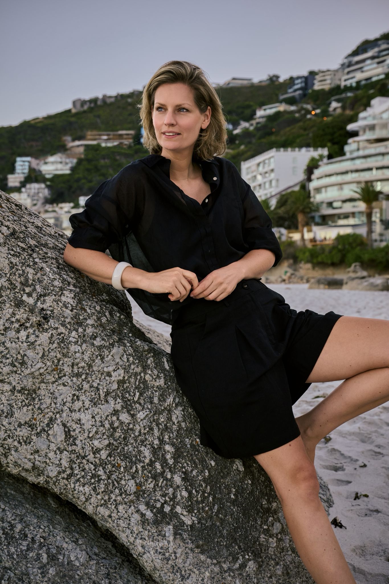 YAYA | Blouse With Placket Detail in Black
