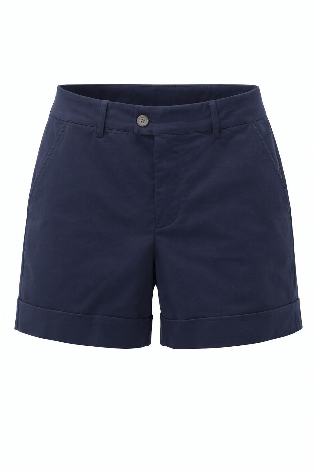 Navy Tailored Shorts Front