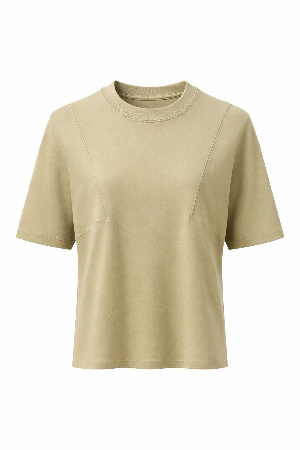 YAYA soft green short sleeve t-shirt with minimal design