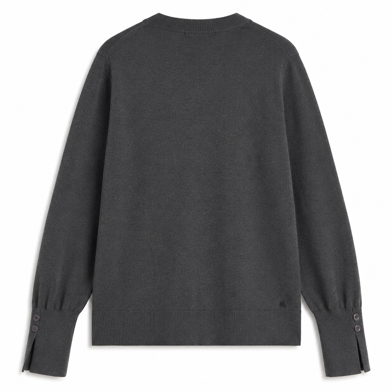 ANDAM soft grey knit cardigan with button front