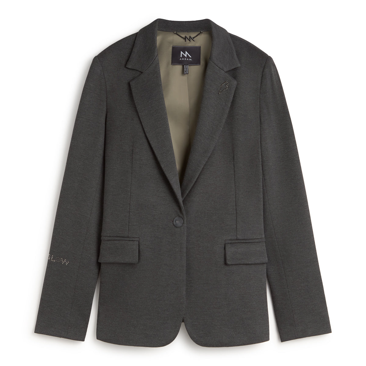 ANDAM charcoal grey tailored blazer