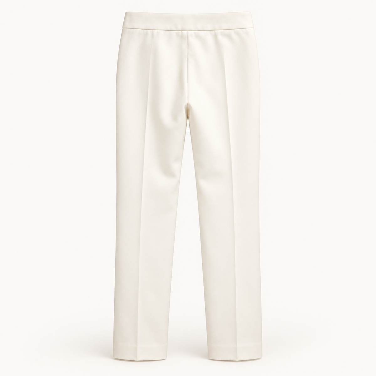 Andam | Tapered Pants with Gold Sailor Buttons in Cream