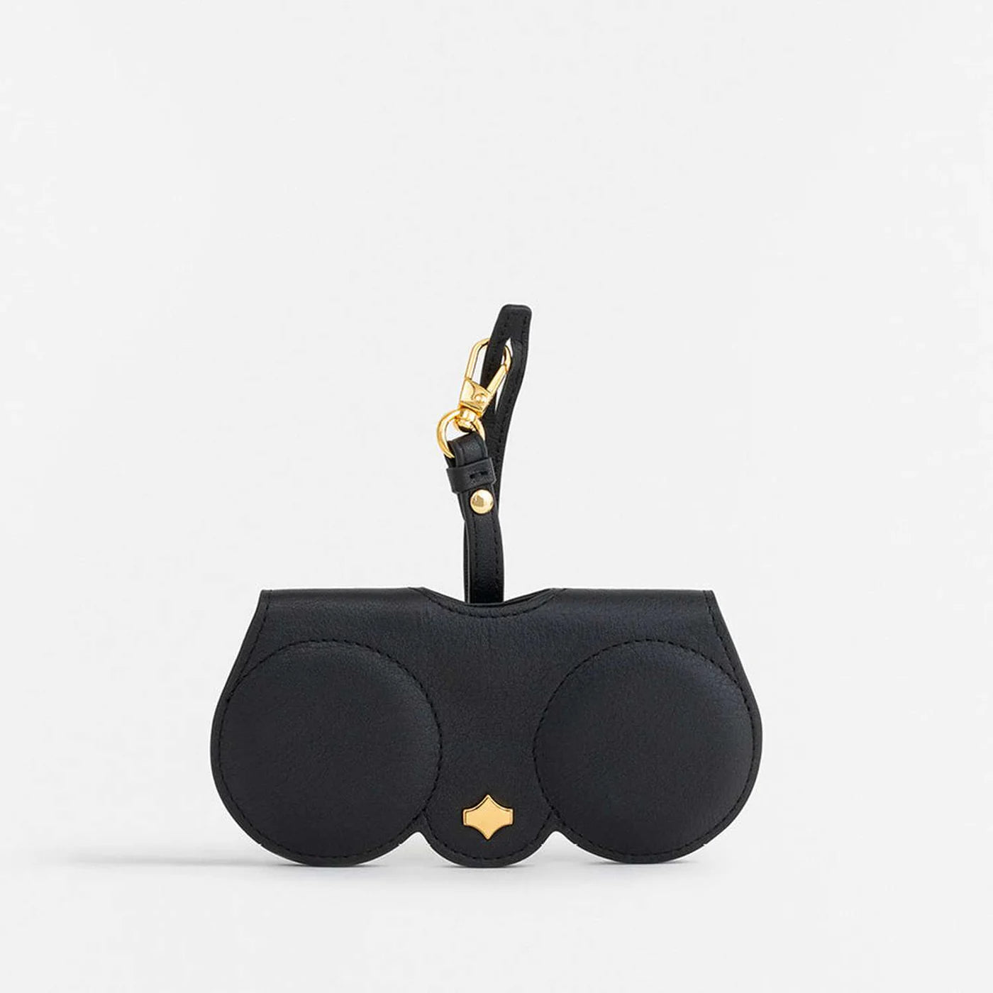 ANY DI black SunCover sunglasses case with gold-tone hardware