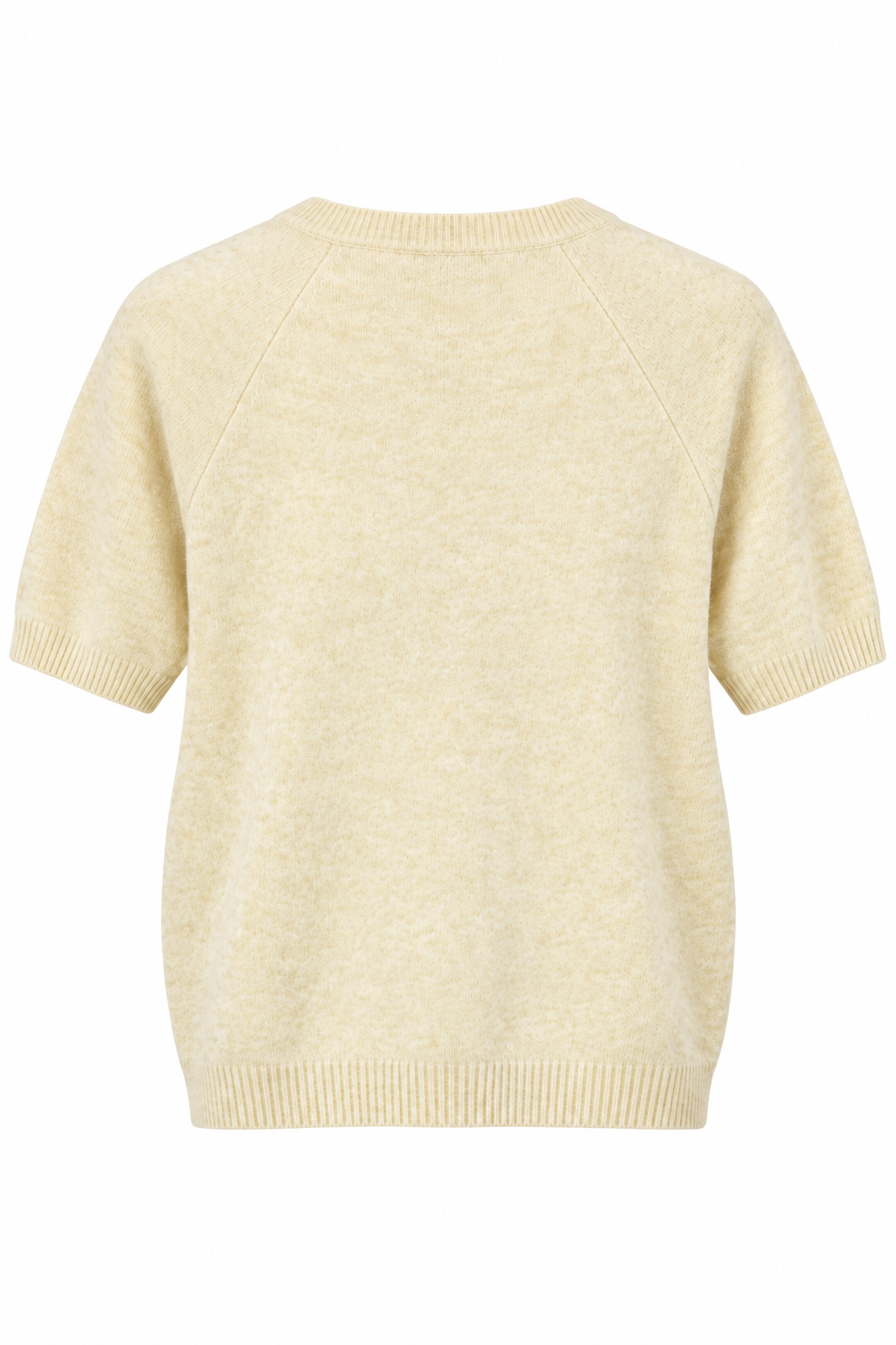 YAYA Raglan Short Sleeve Knit in Reed Yellow Melange, product back