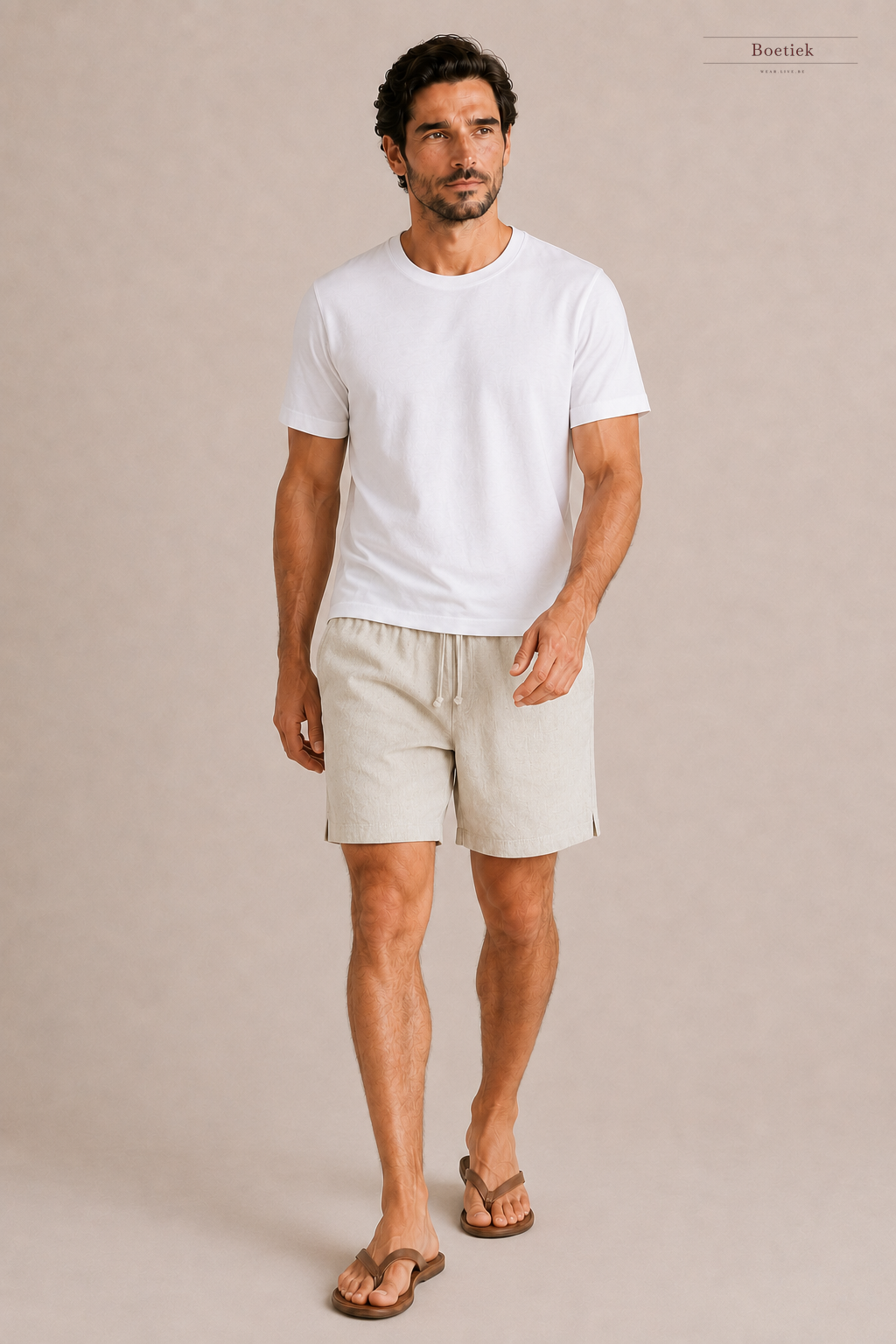 Chaos & Calm | Linen Viscose Shorts in Oat