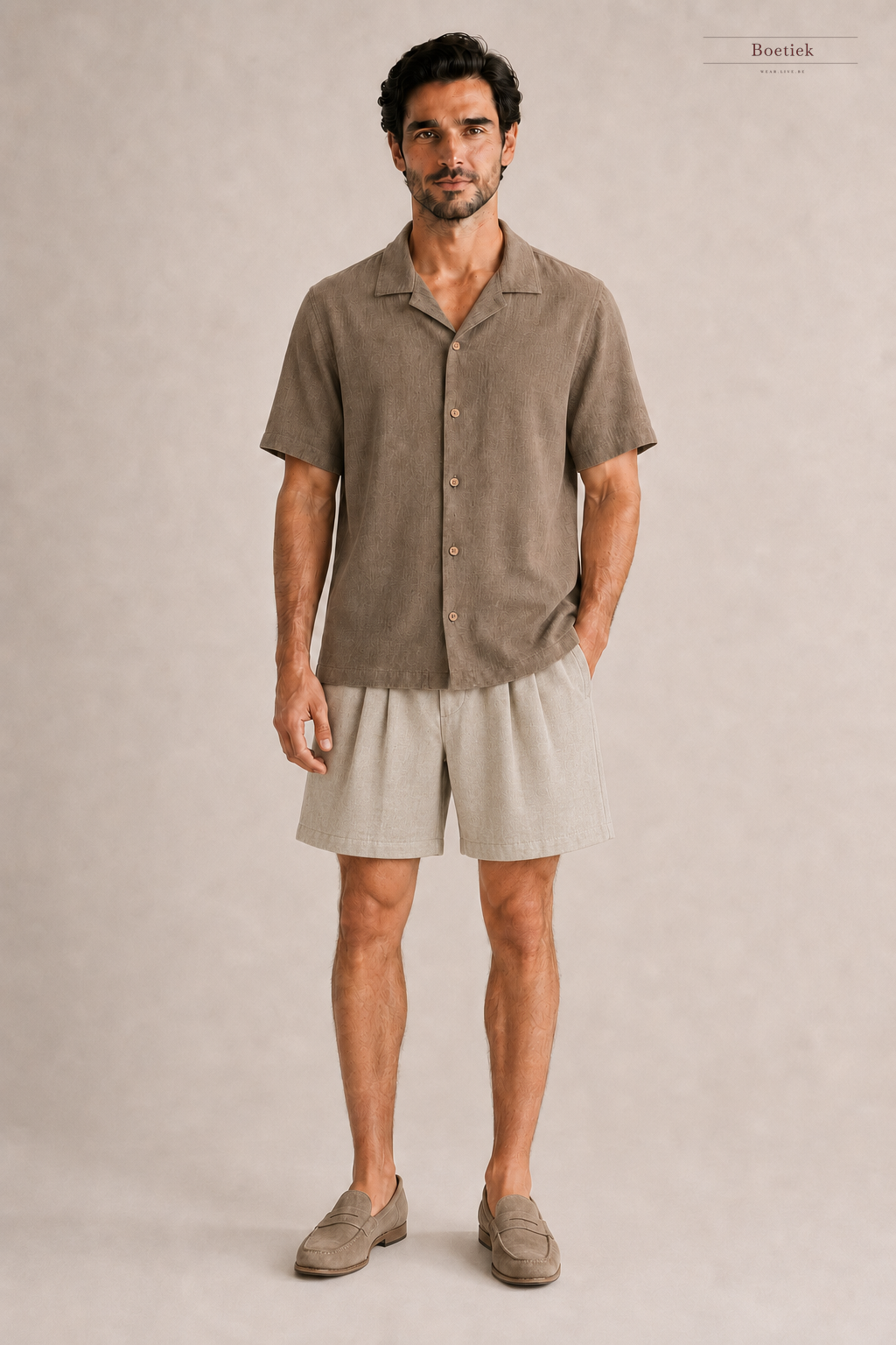 Chaos & Calm | Linen Cotton Vintage Shorts in Natural