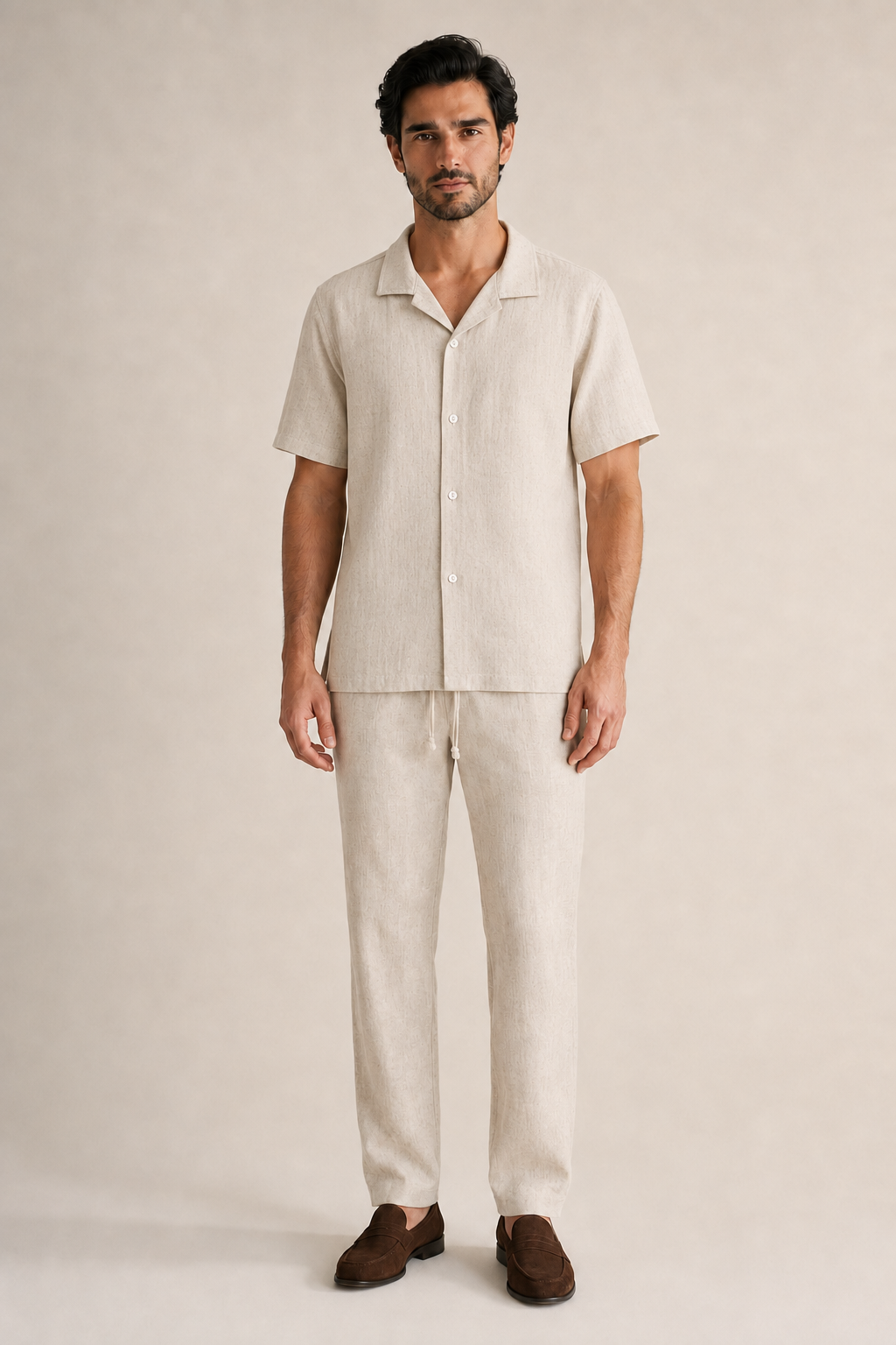 Chaos & Calm | Linen Viscose Shirt in Oat