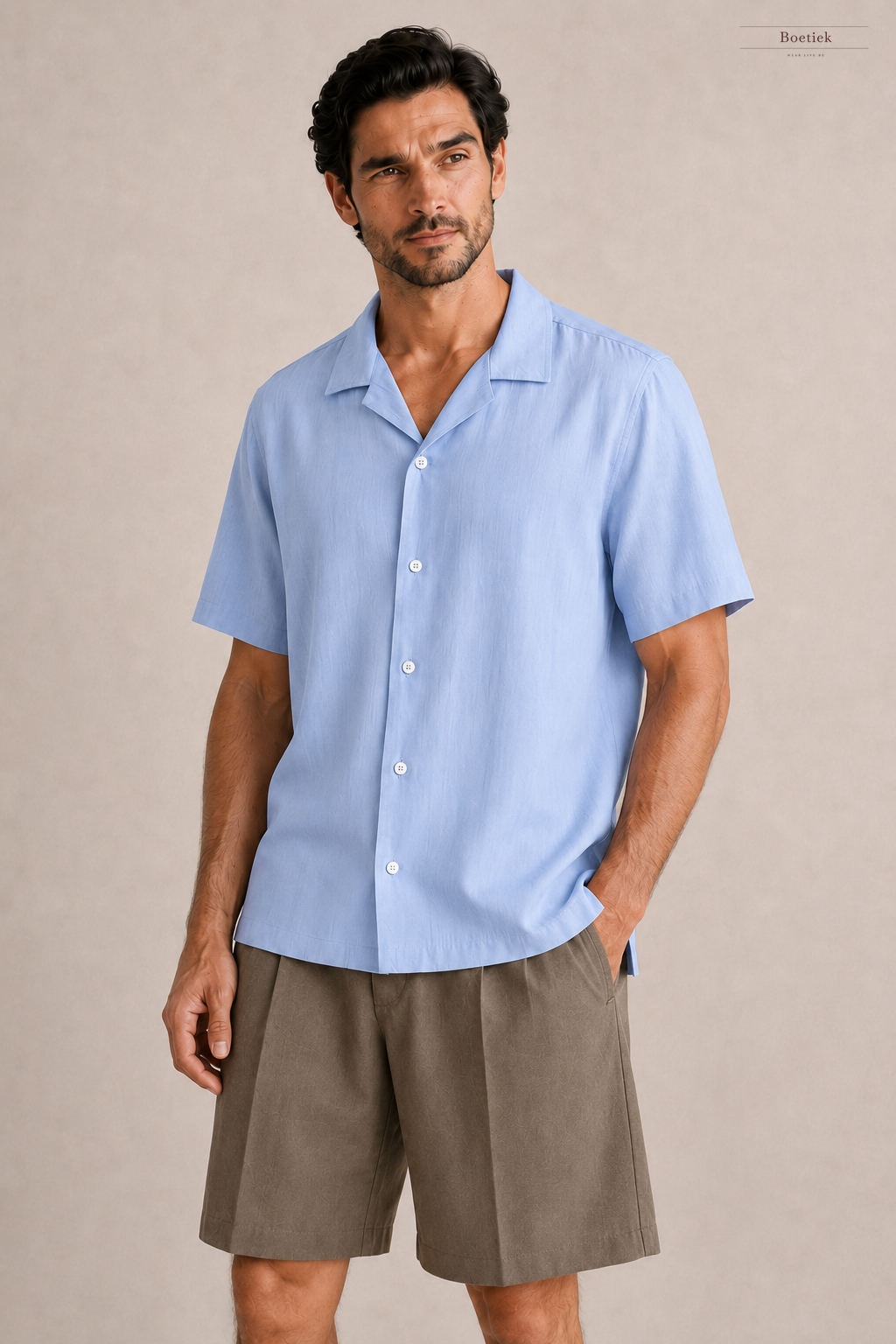 Chaos & Calm | Tencel Chambray Shirt in Blue