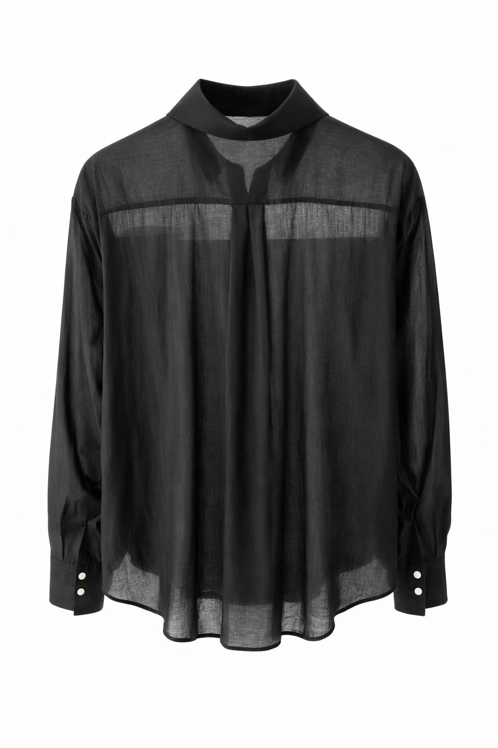 YAYA | Blouse With Placket Detail in Black