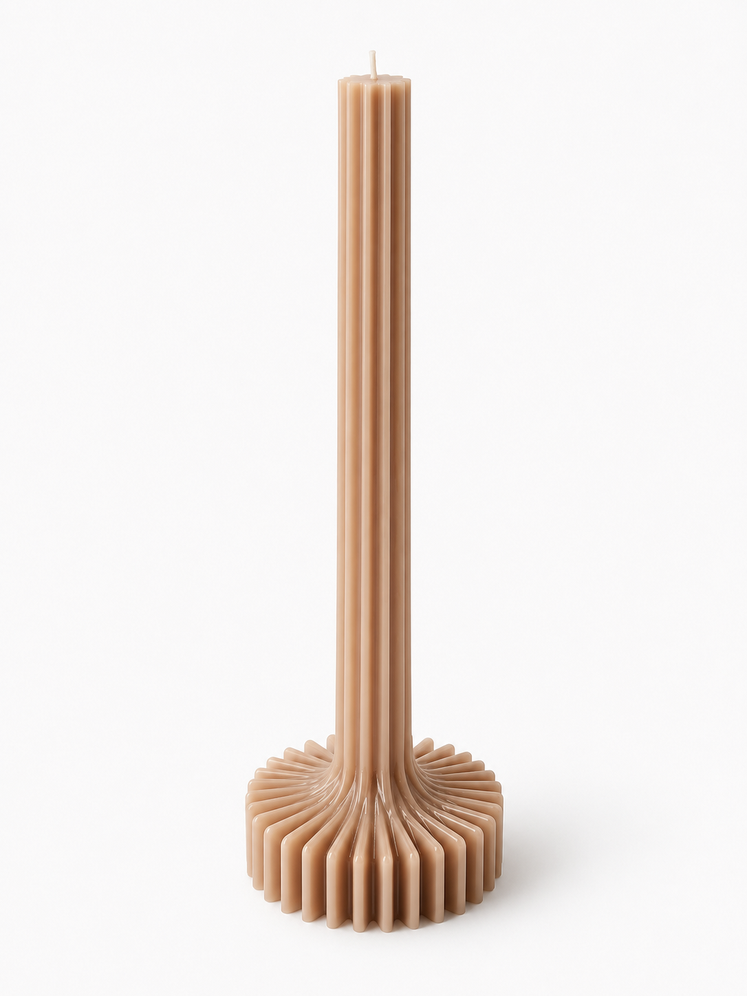 Evoke by Tanika Martini Candle in Latte sculptural decorative candle in a warm neutral tone for modern home décor.
