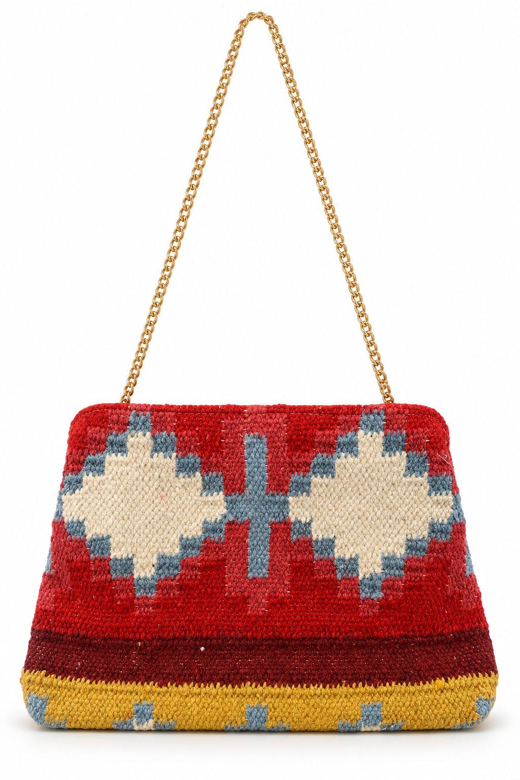 Piti Cuiti | Woven Geometric Chain Clutch in Mixed