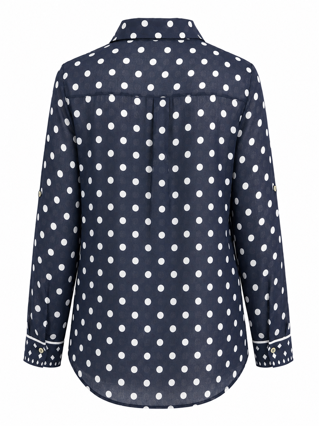Gordon Smith navy spot print button-through shirt