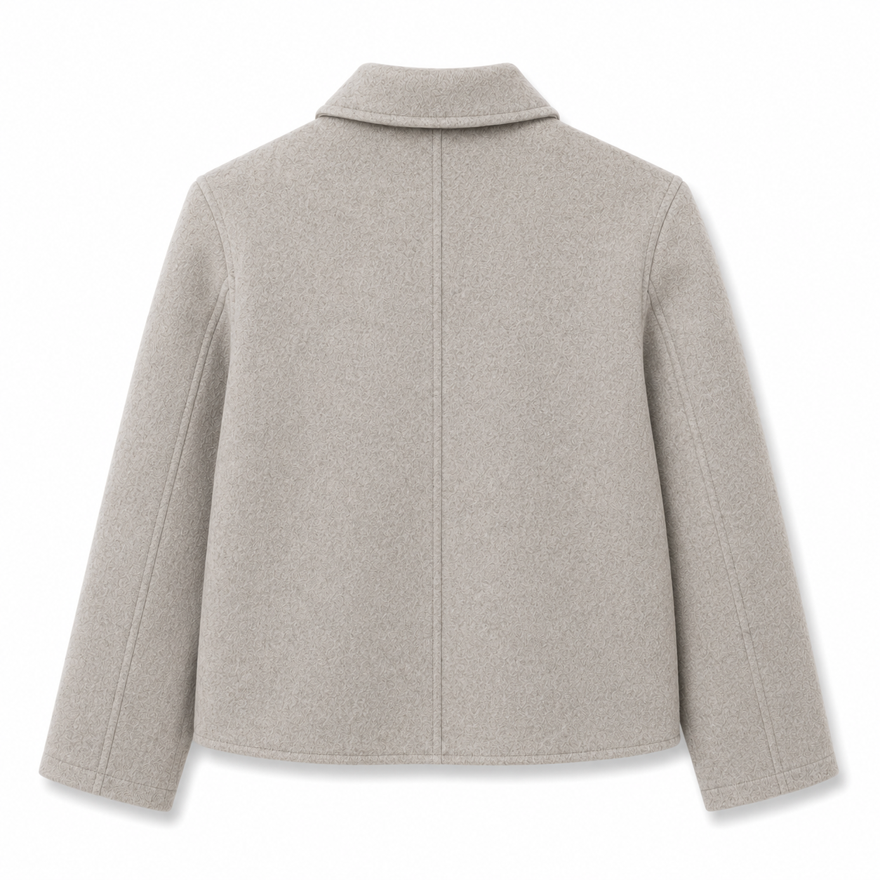 Gordon Smith Montana Car Coat in latte featuring gold-tone buttons, classic collar and front patch pockets on a textured fabric finish