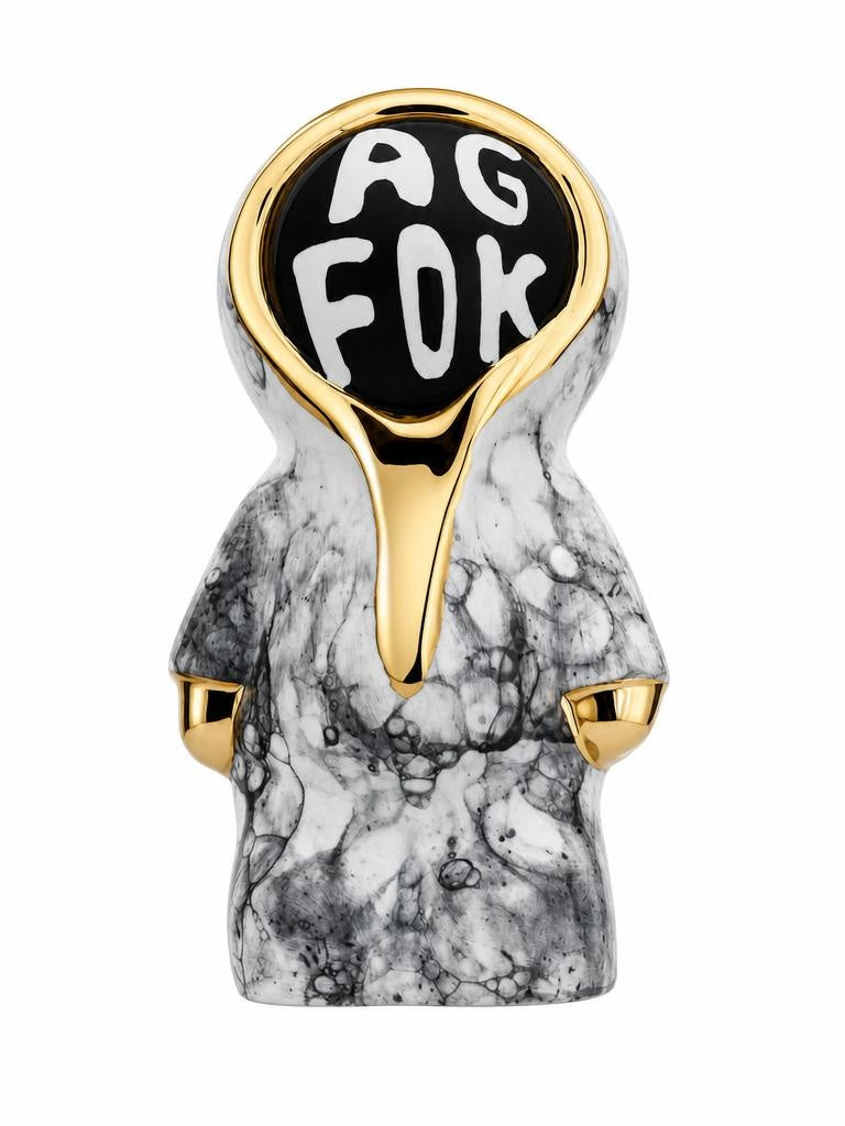 JVR Ag Fok Onesie decorative ornament with marbled finish and gold detailing
