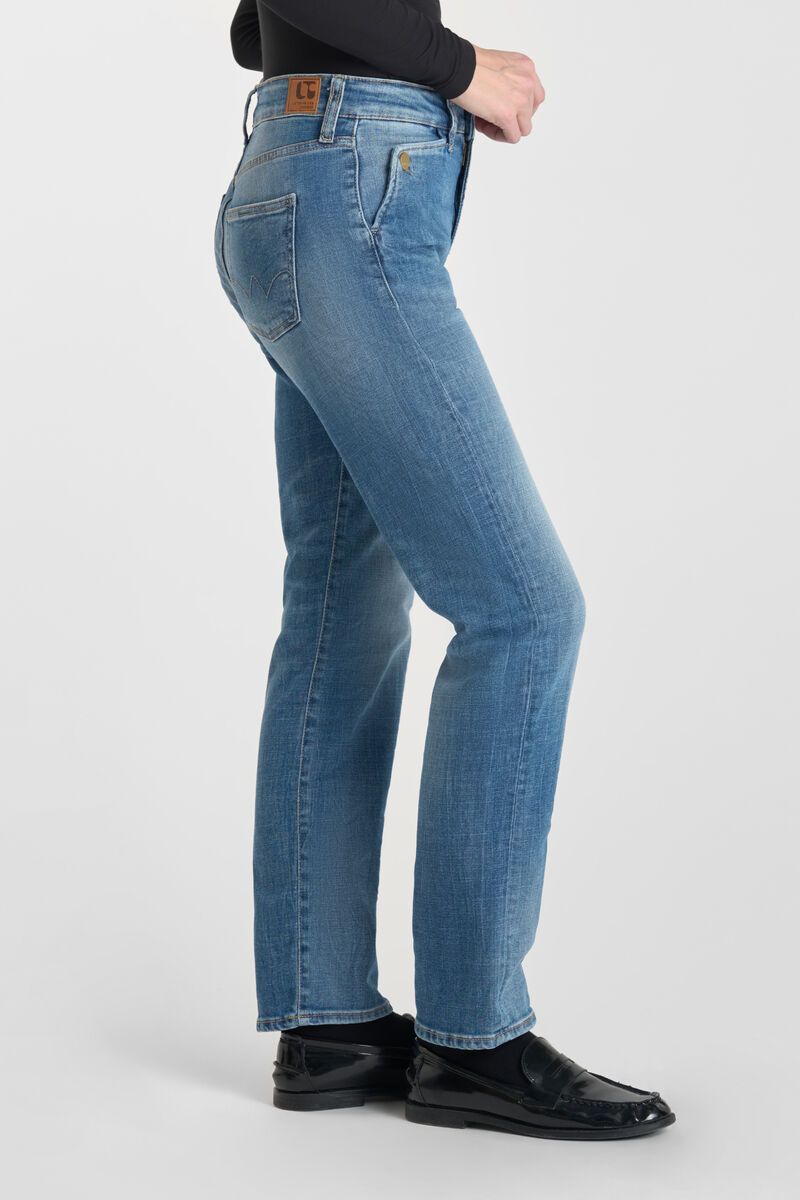 Side-back view of Le Temps des Cerises Jean 400/17 High Waist Regular Fit jeans in blue