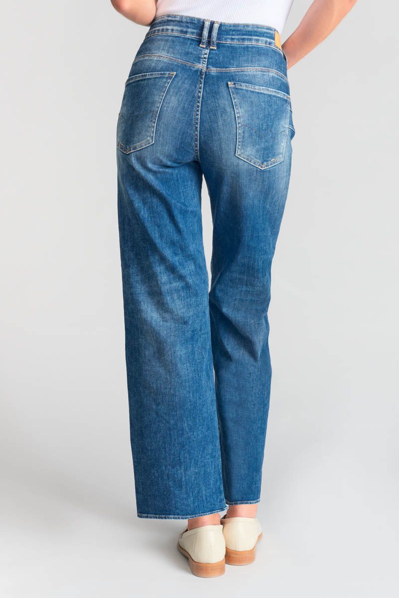 Back view of Le Temps des Cerises Pulp High Jeans in blue wash