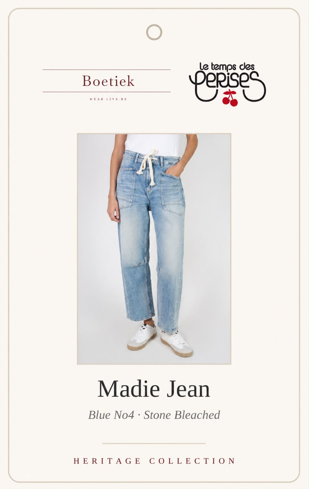 Le Temps des Cerises | Madie Jean in No4 Stone Bleached Blue