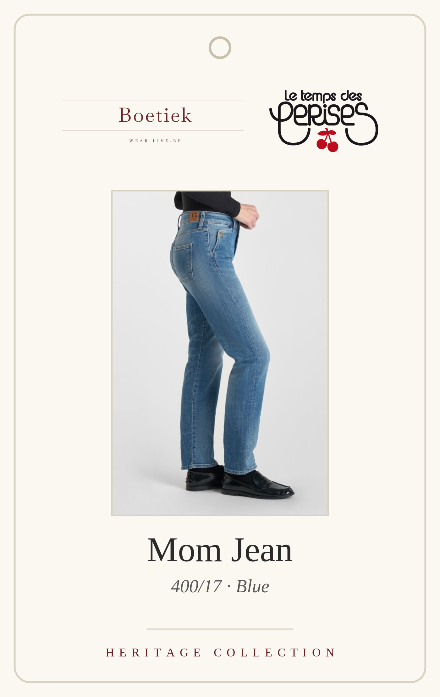 Le Temps des Cerises | Jean 400/17 Mom High Waist Regular Fit | Blue