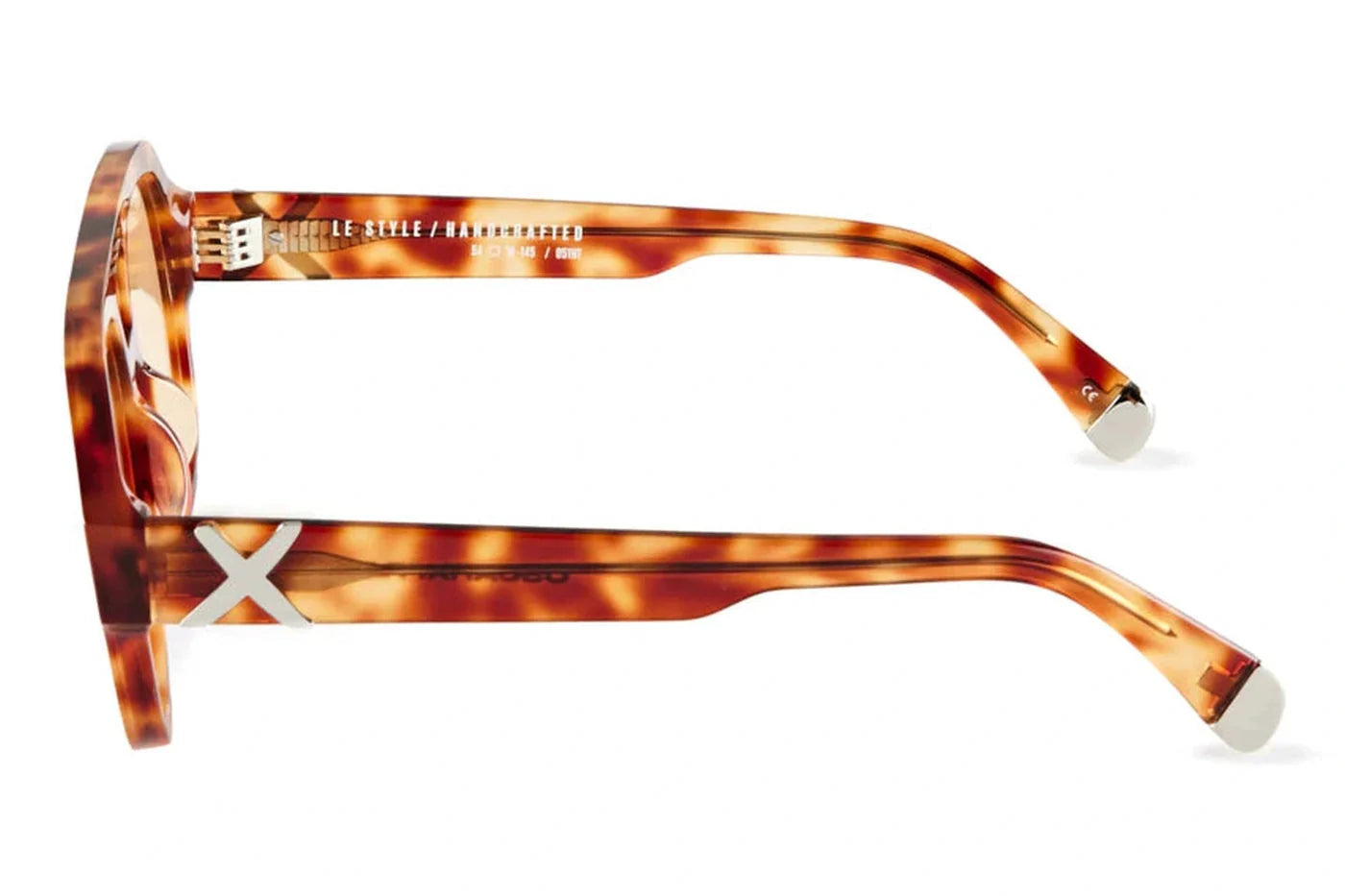 Oscar x Frank Le Style sunglasses in Havana tortoiseshell acetate with navigator-inspired frame and tinted lenses