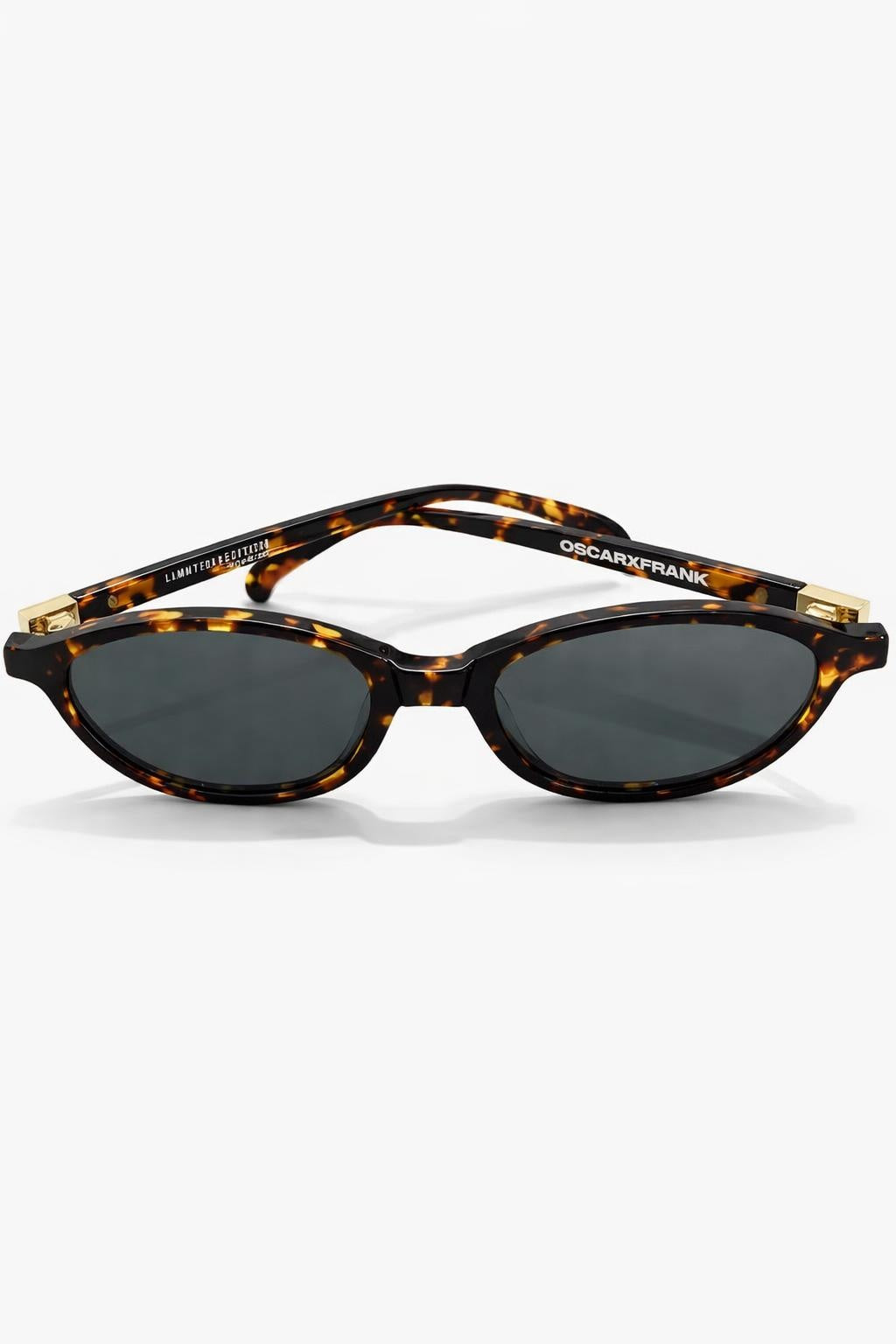 Oscar x Frank Sammy handcrafted sunglasses in dark tort tortoiseshell frame