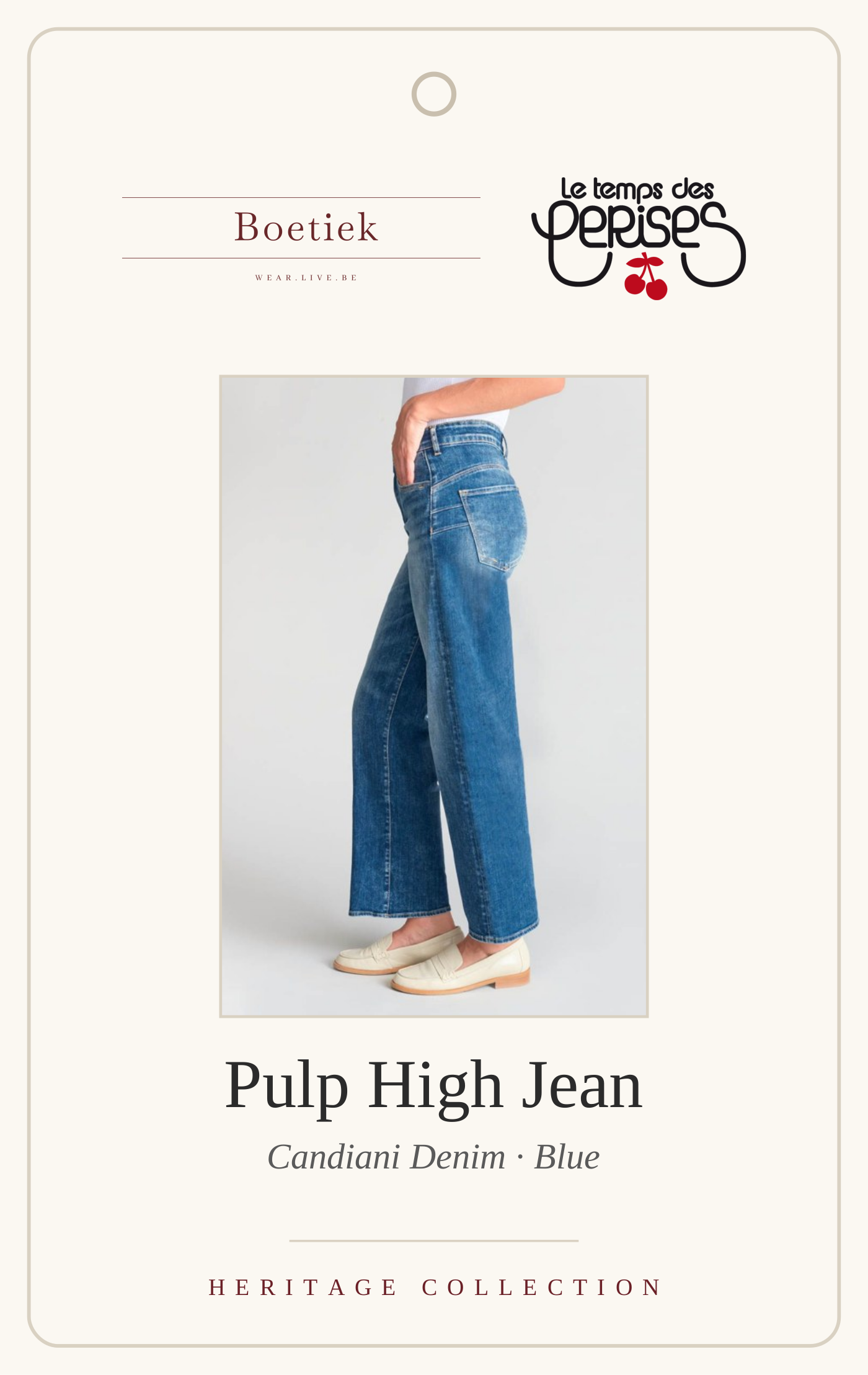 Le Temps des Cerises | Pulp High Waist Jeans in Blue No3