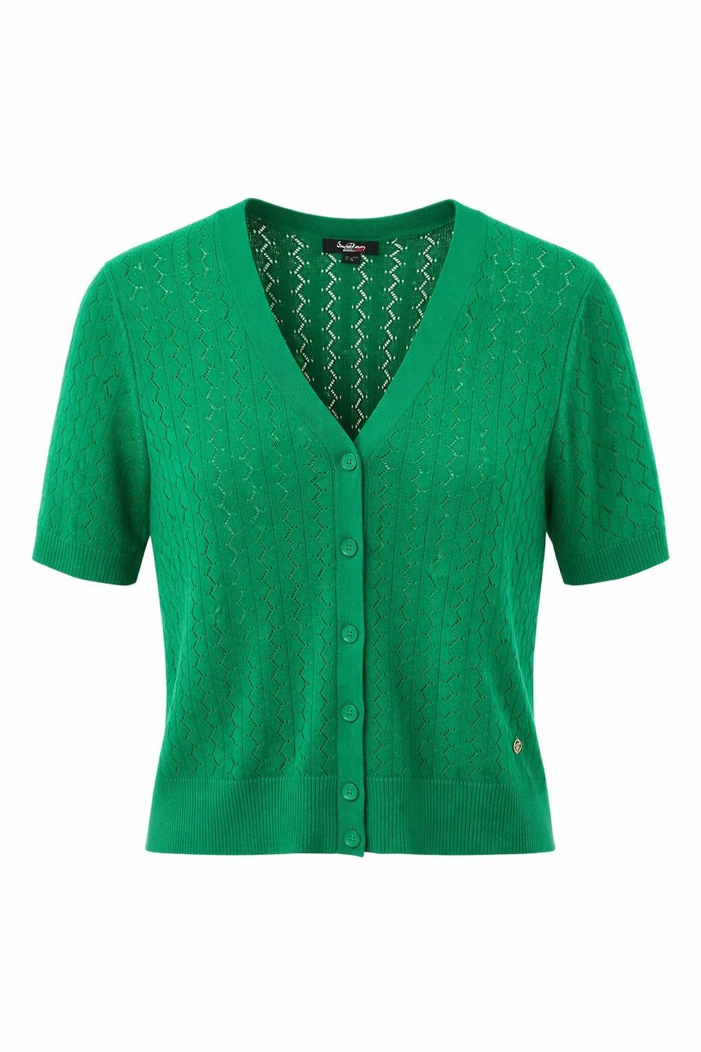 Smashed Lemon | Knit Cardigan in Green