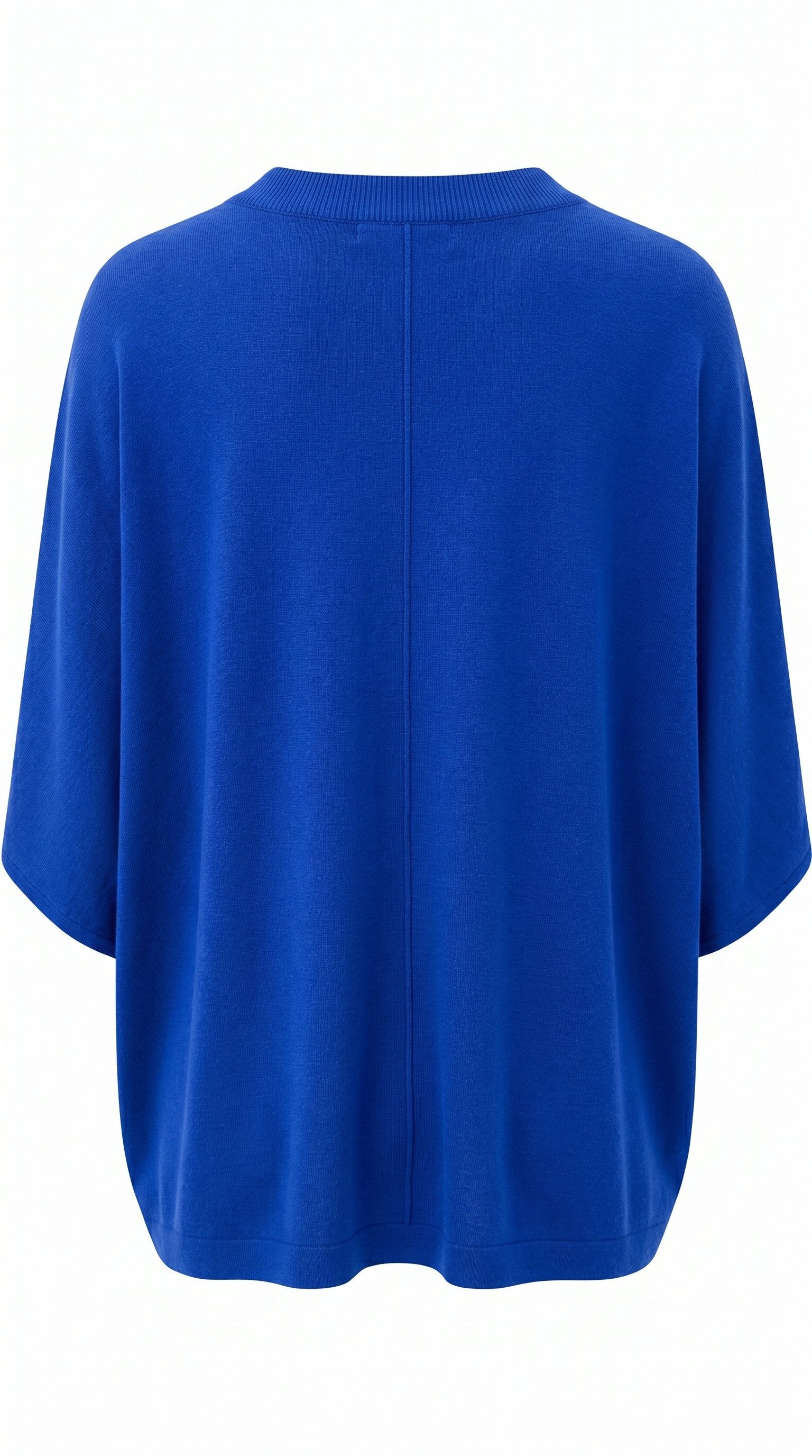Smashed Lemon relaxed fine knit top in cobalt blue