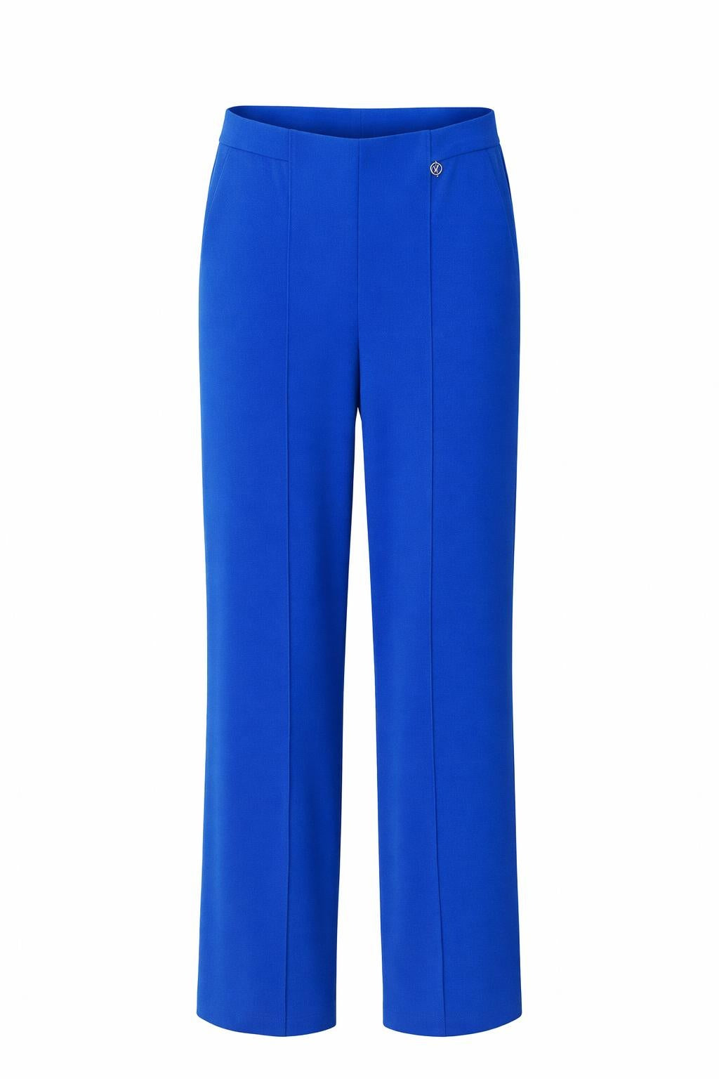Smashed Lemon cobalt blue tailored pants front view
