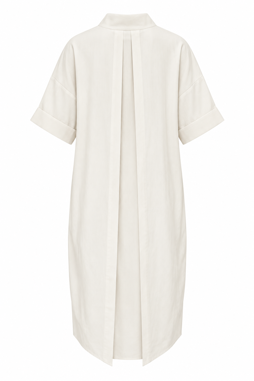 YAYA | Notched Collar Dress in Cloud Creme White