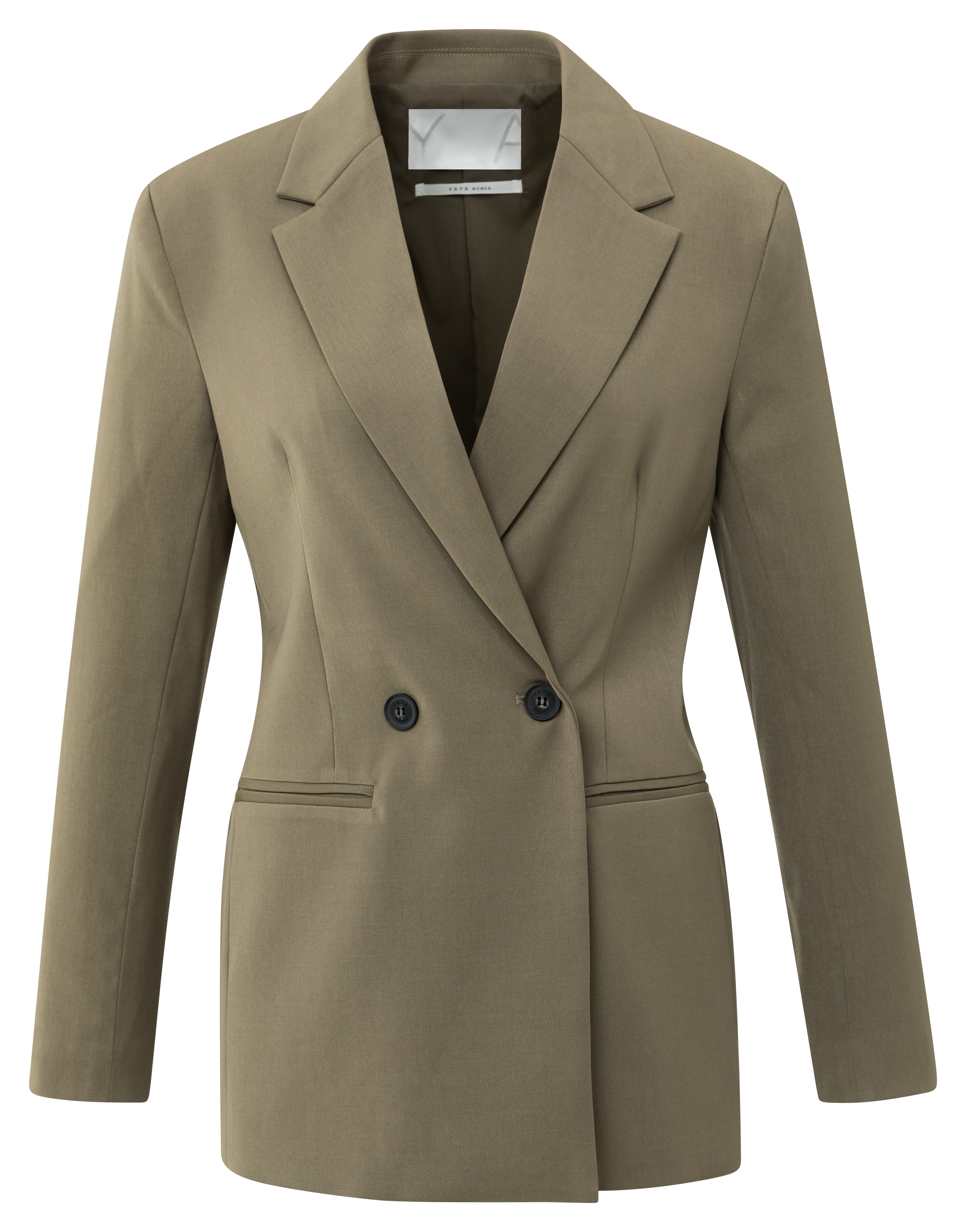 YAYA loose fit blazer capers product front