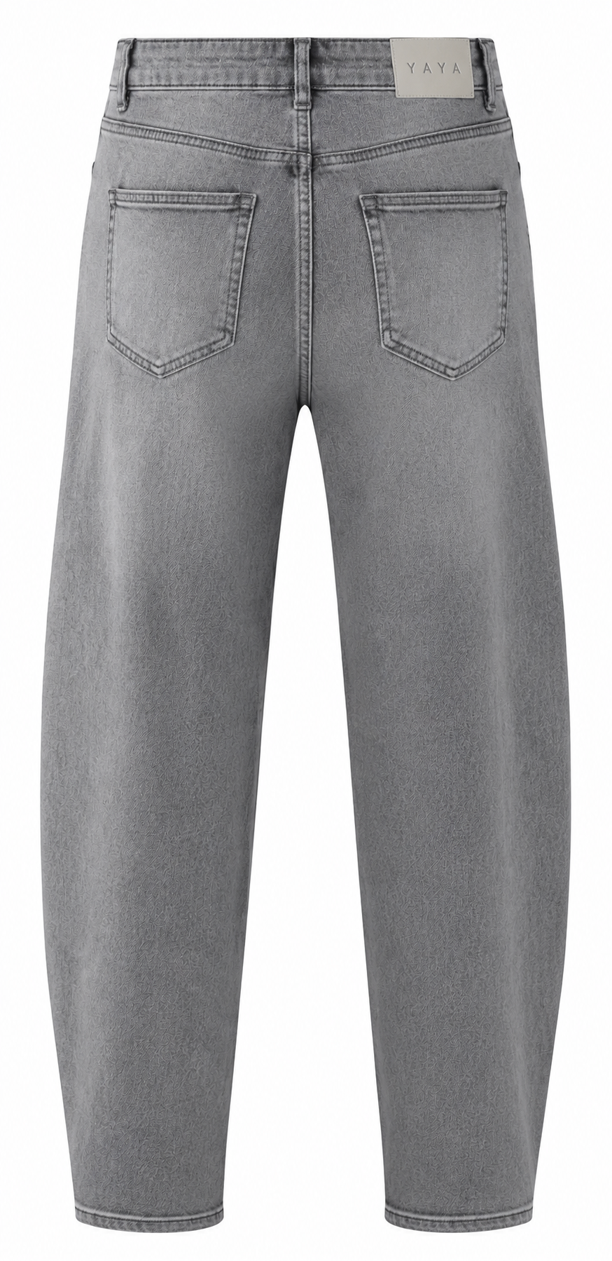 YAYA light grey loose fit high waist denim jeans with tapered leg