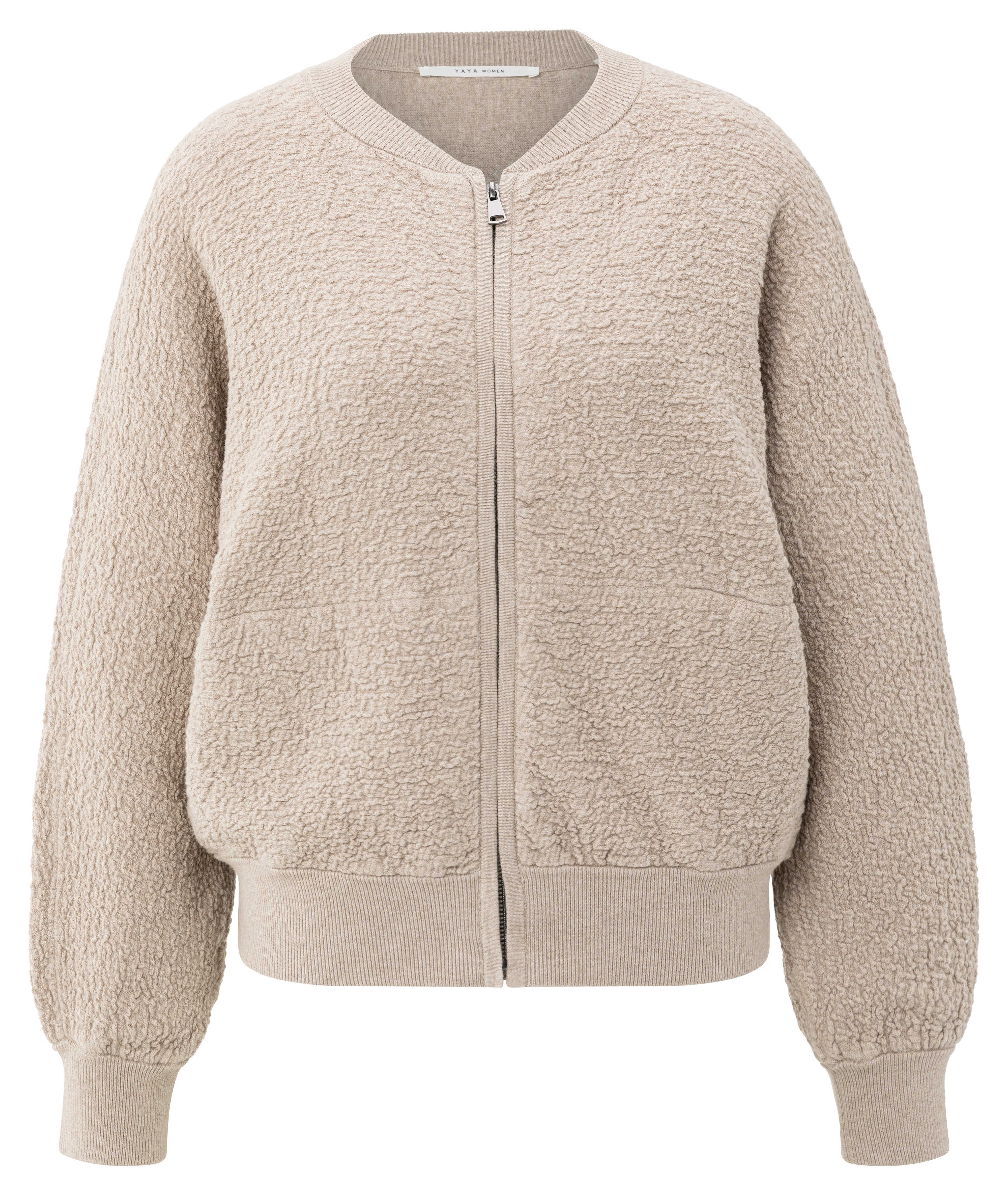 YAYA | Textured Knitted Bomber