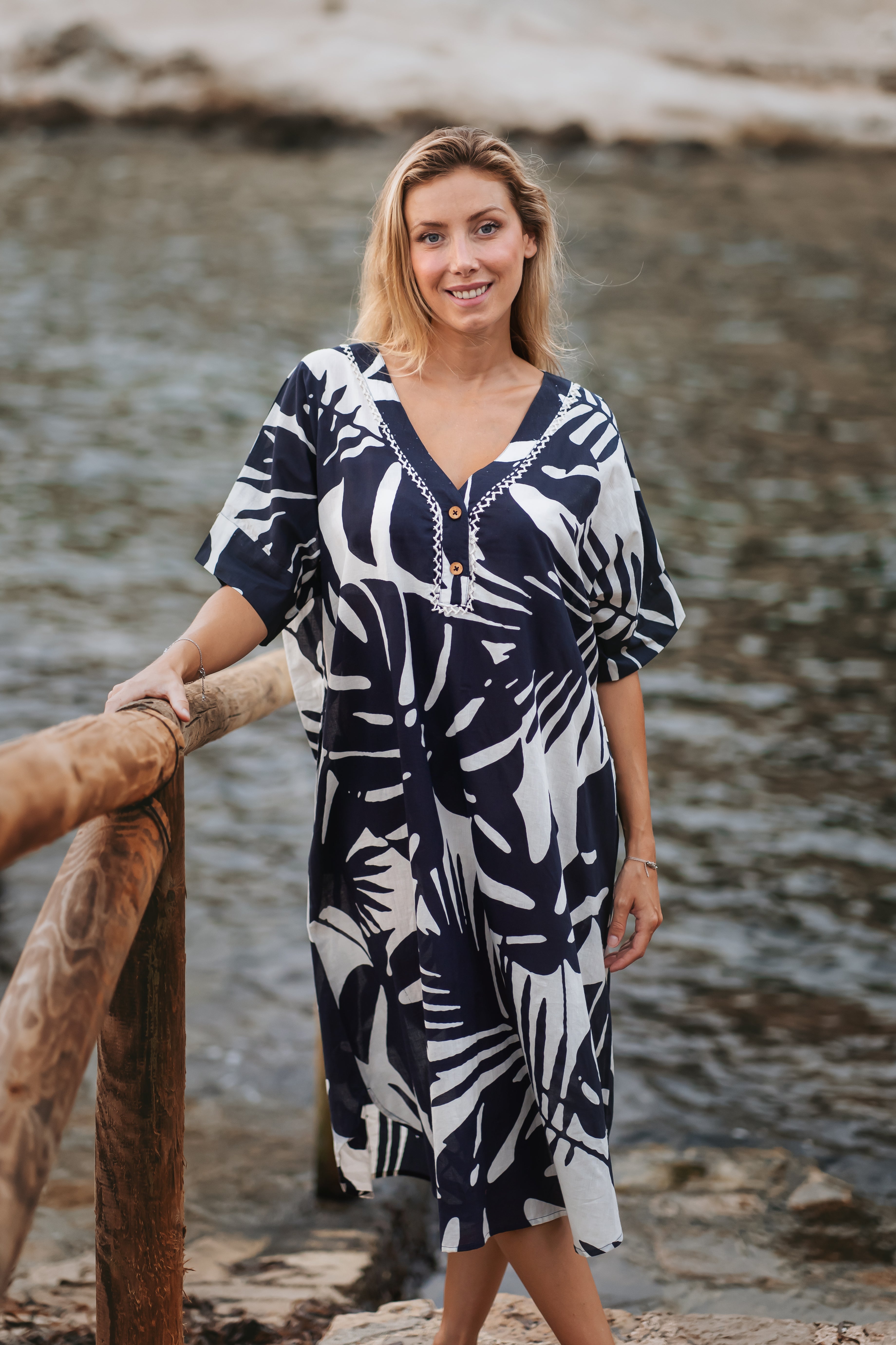 Isla Bonita | Long Dress | Black/White