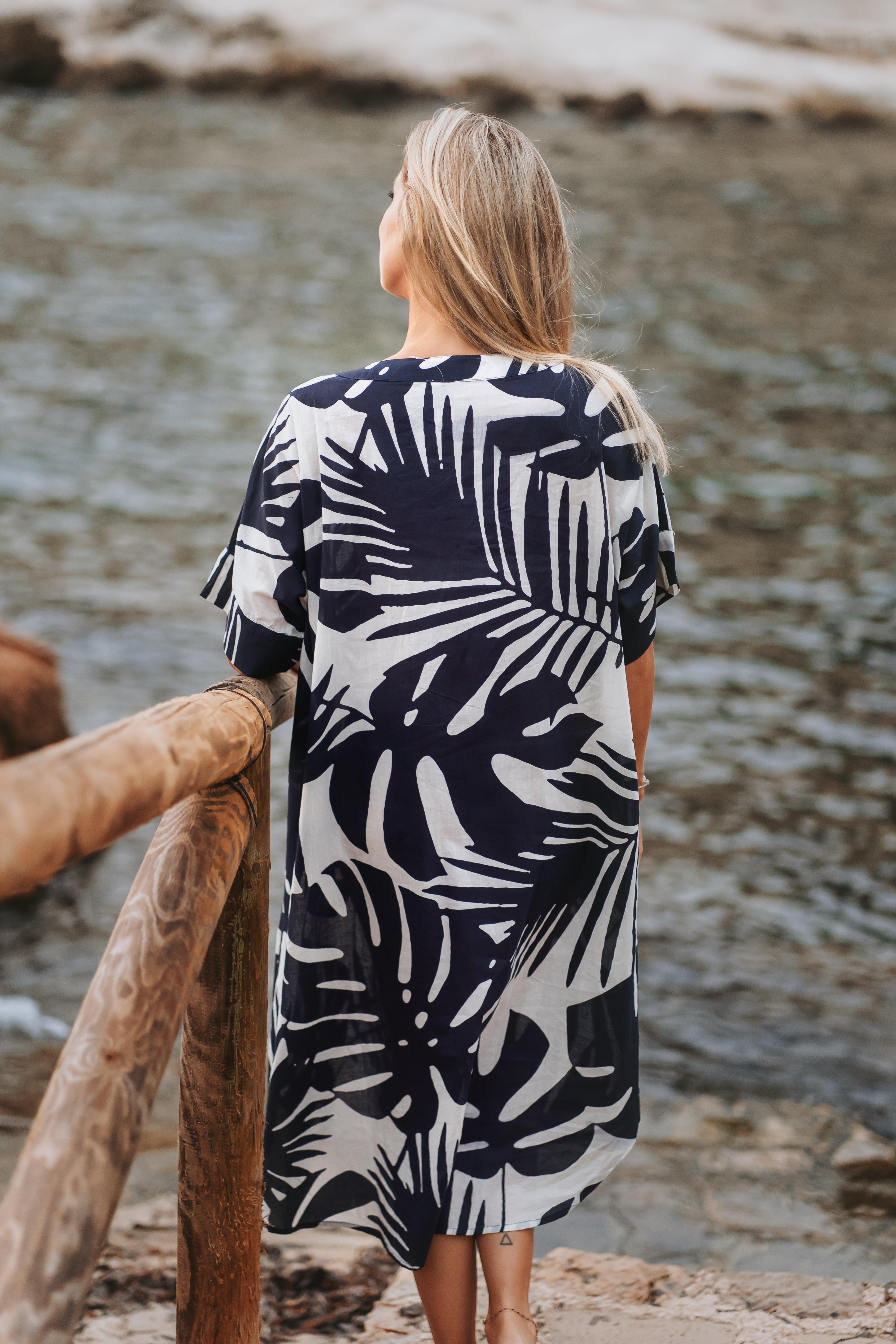 Isla Bonita | Long Dress | Black/White