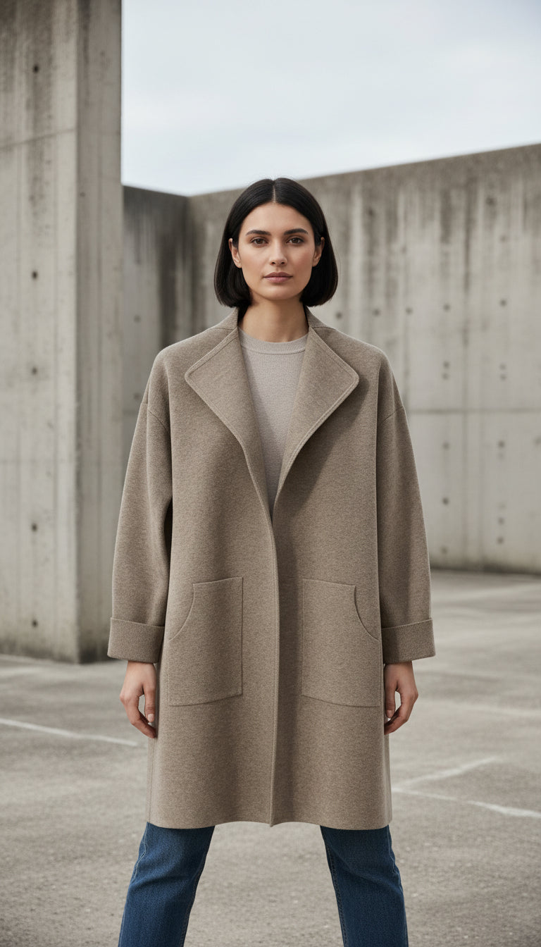 YAYA | Coatigan in Brown Melange