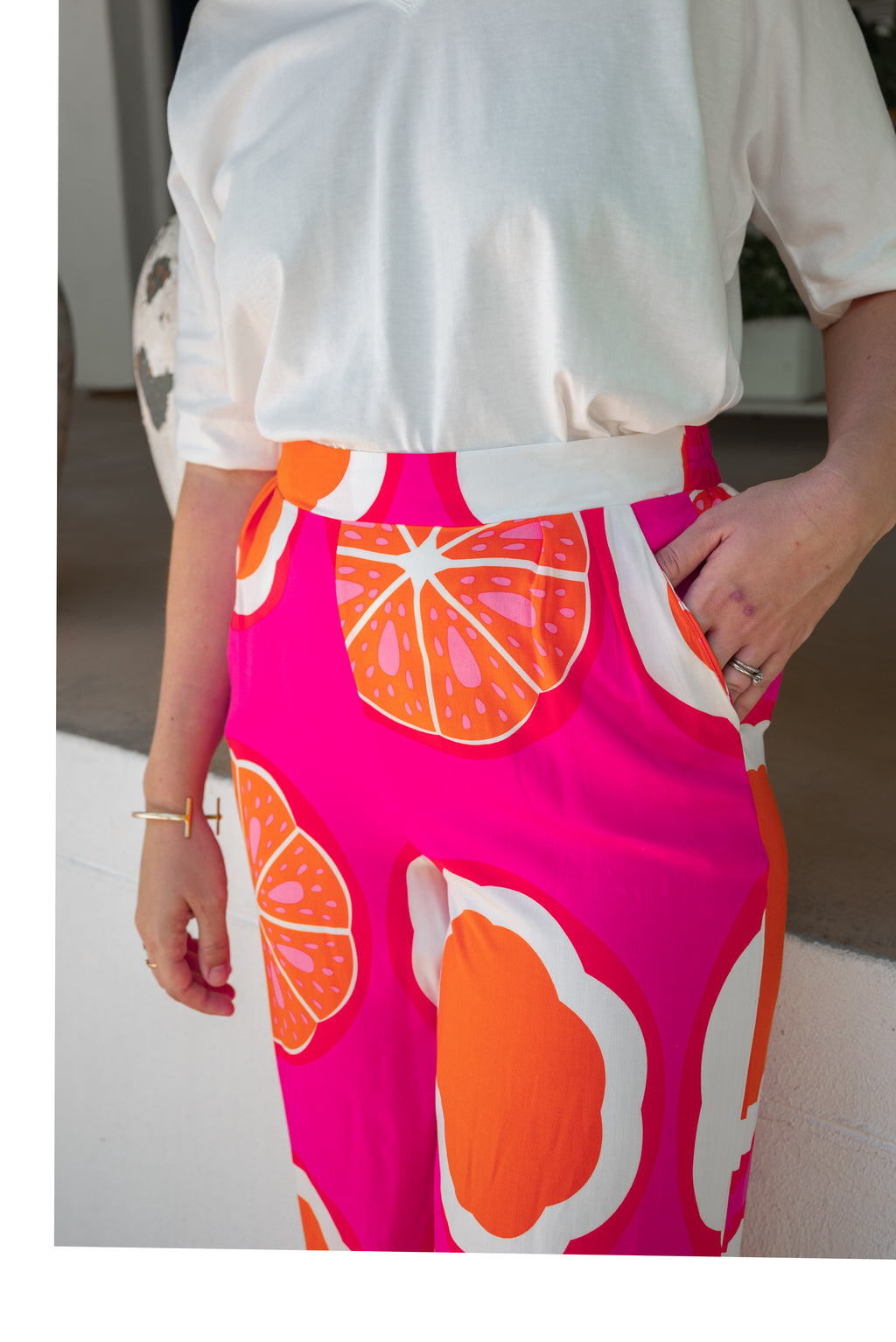 Smashed Lemon | Pants in Pink Multicolour