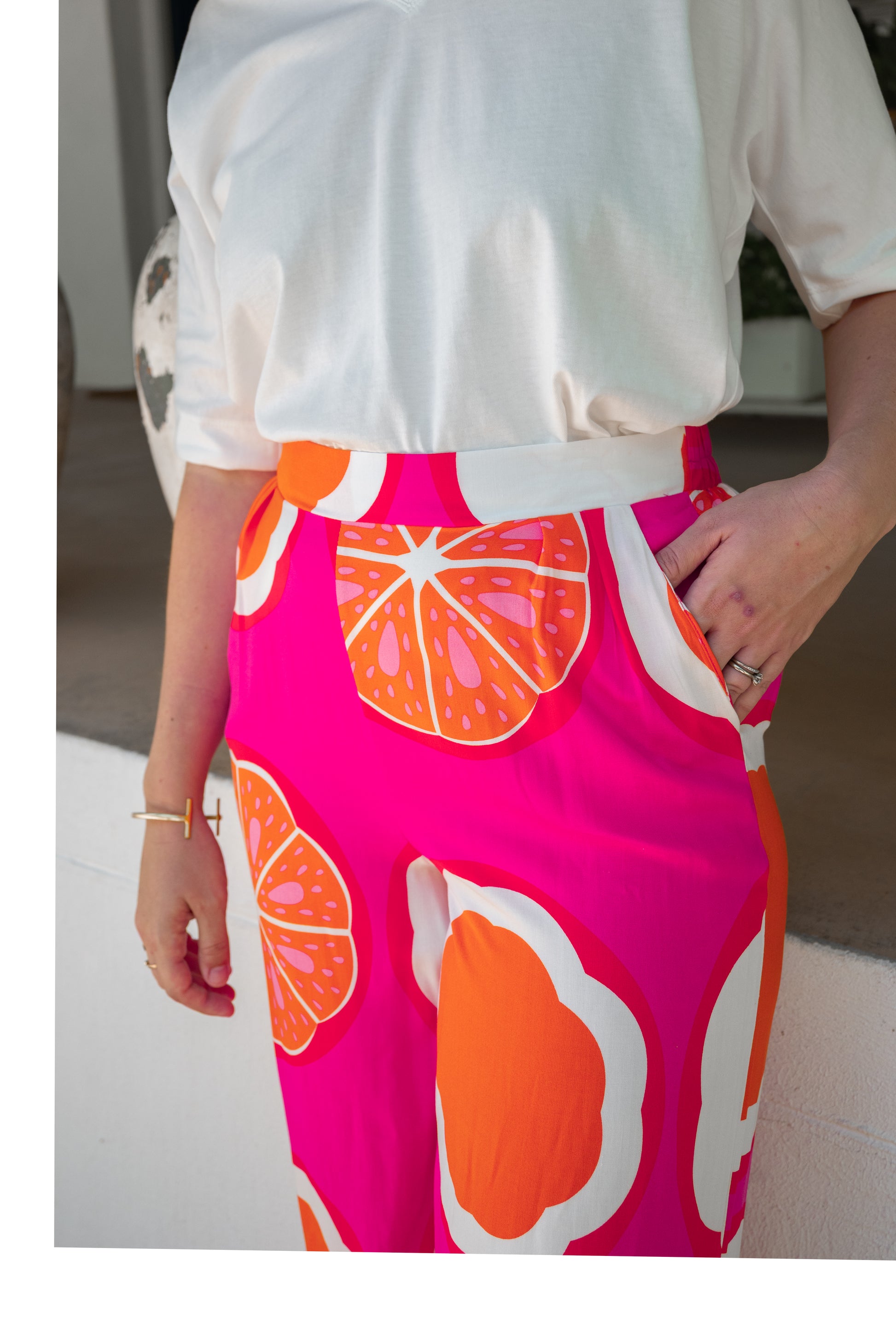 Smashed Lemon | Pants in Pink Multicolour