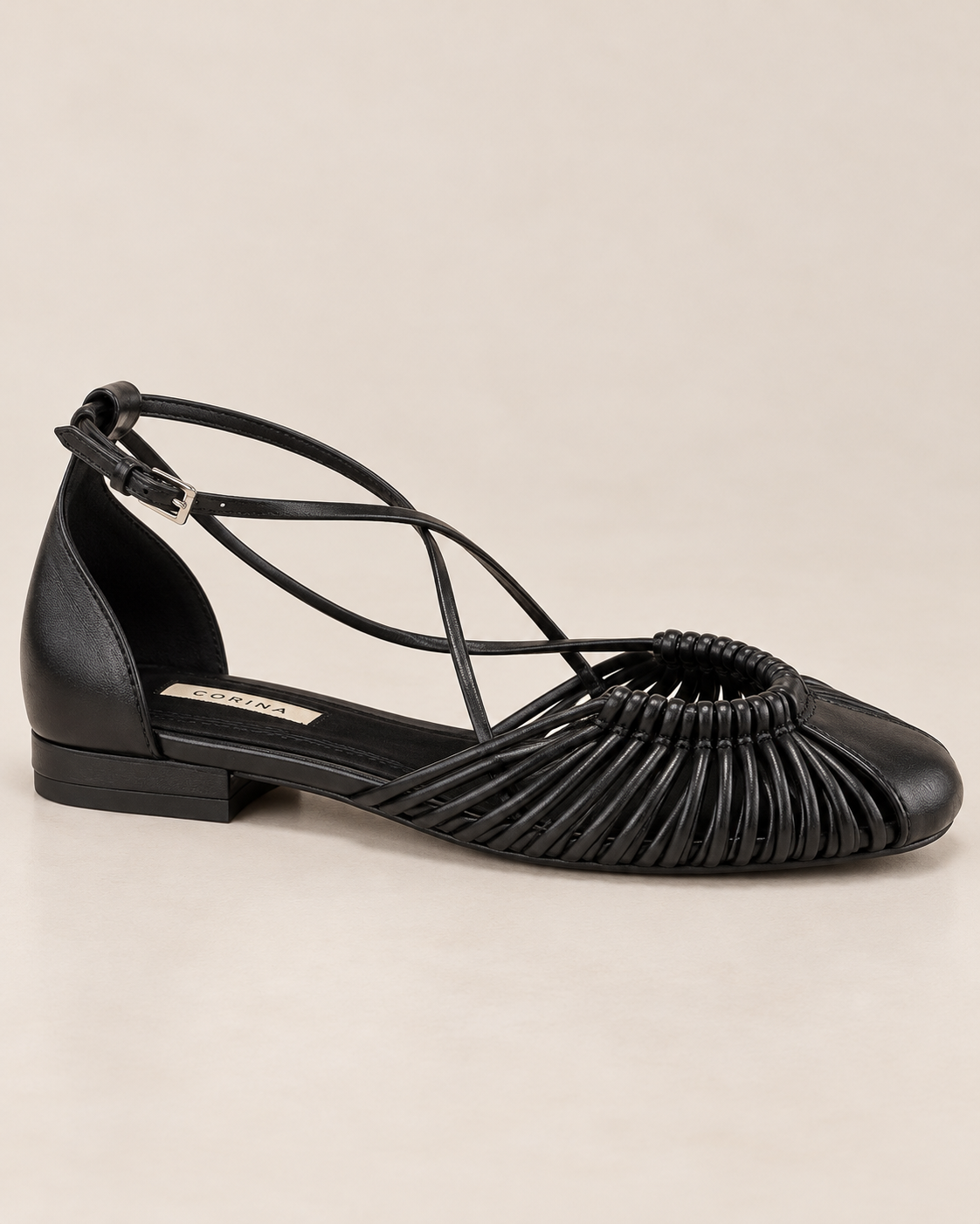 Corina | Flat Sandal in Black