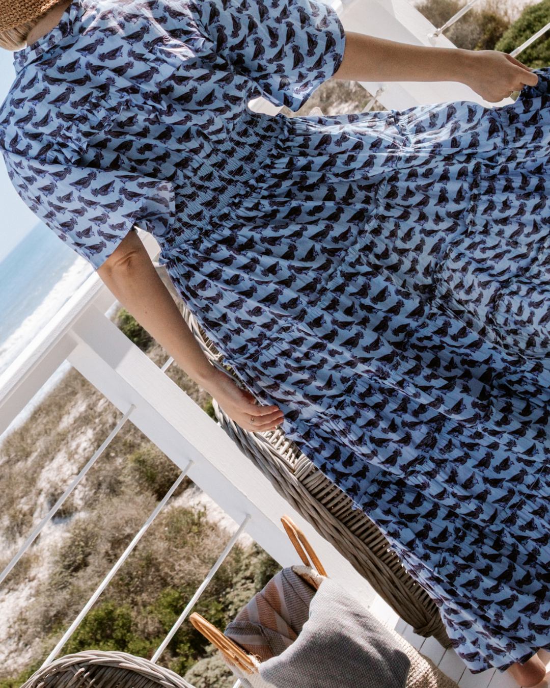 Gordon Smith | Blue Cockatoo Dress | Blue