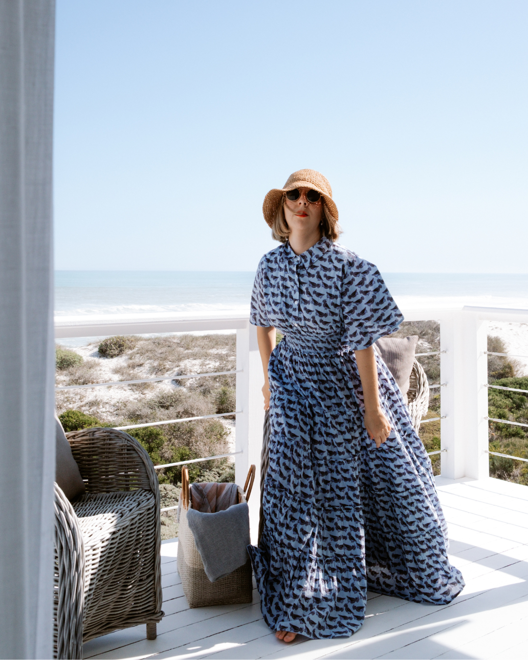 Gordon Smith | Blue Cockatoo Dress | Blue