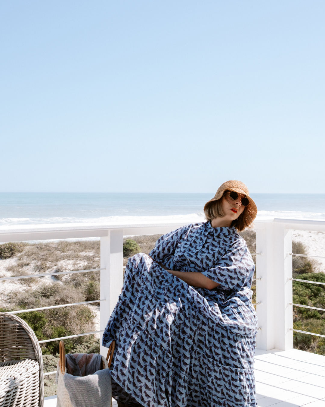 Gordon Smith | Blue Cockatoo Dress | Blue