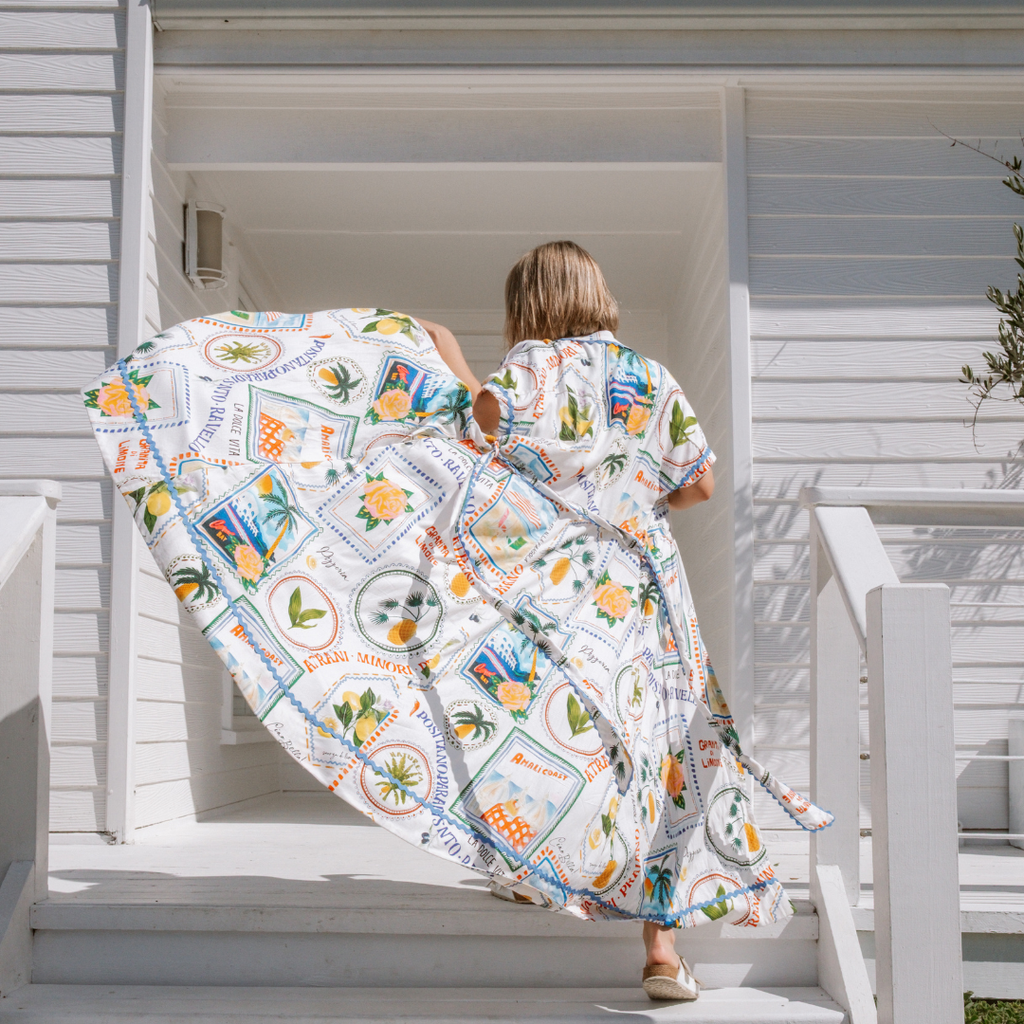 Threadz | Amalfi Dress | Blue/Multi