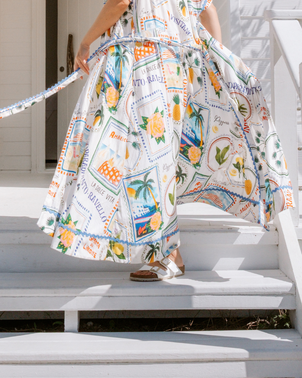 Threadz | Amalfi Dress | Blue/Multi